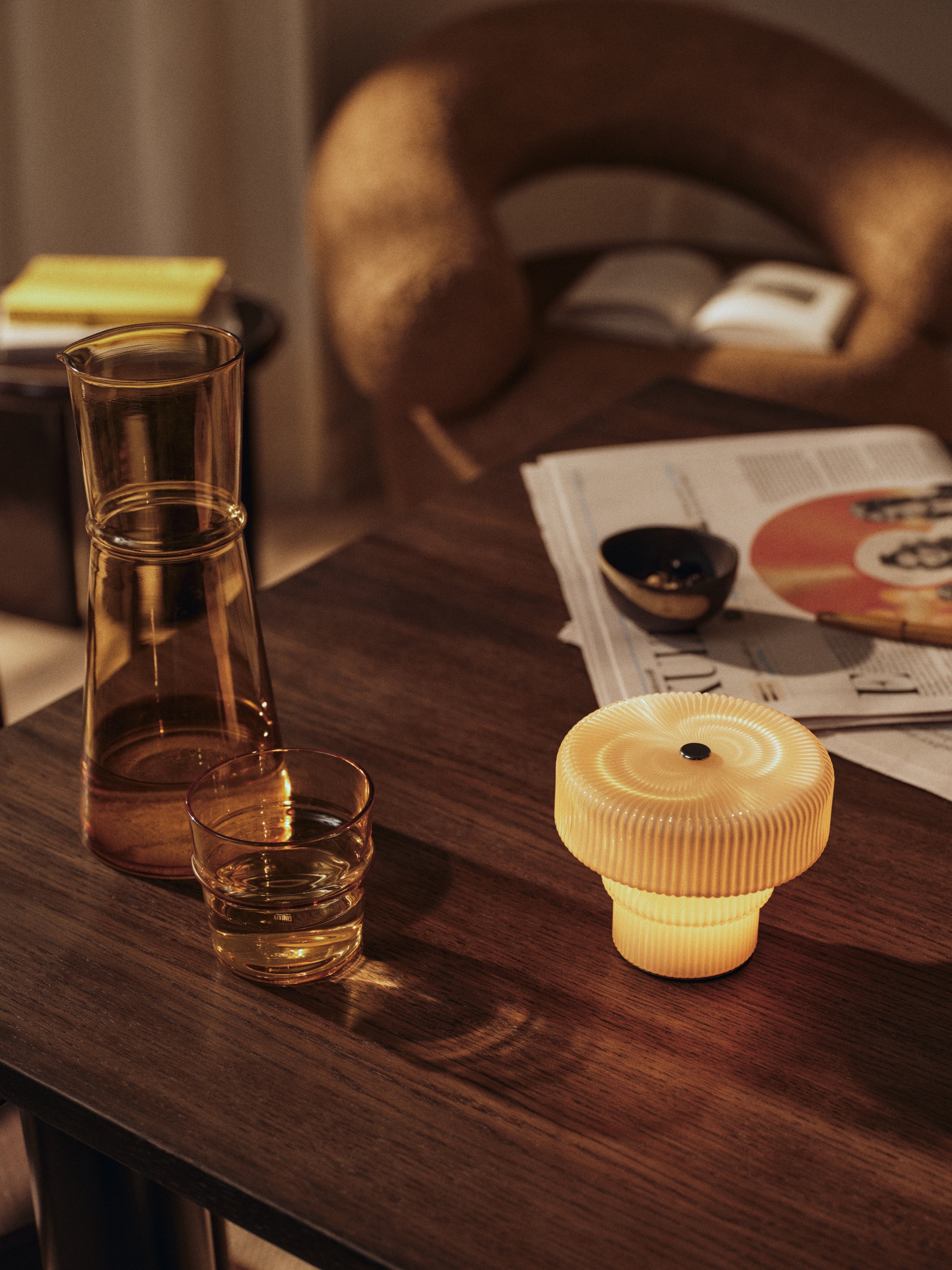 Glaskaraffe BOYA transparent amber