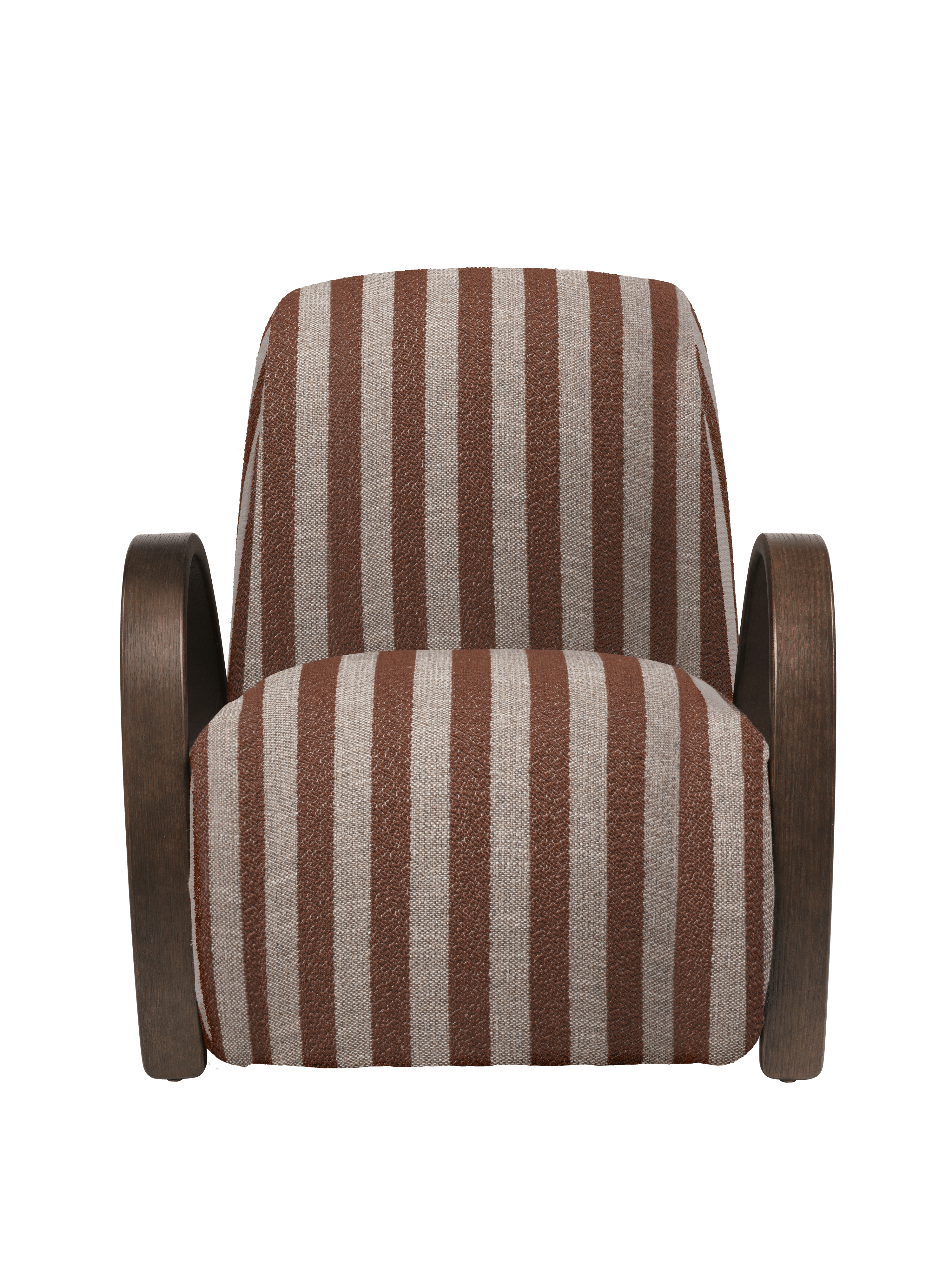 Sessel BUUR LOUNGE Louisiana schokoladenbraun mit sandfarbenem Bezug