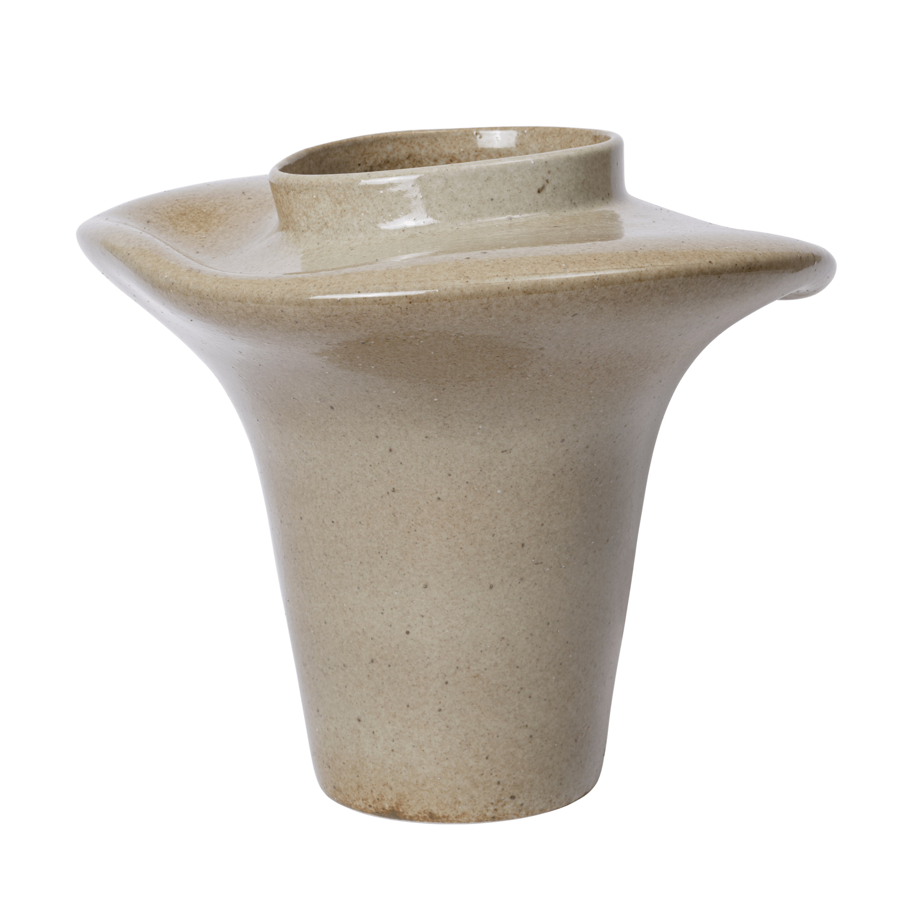 Keramikw vase EVIO gedämpftes grün