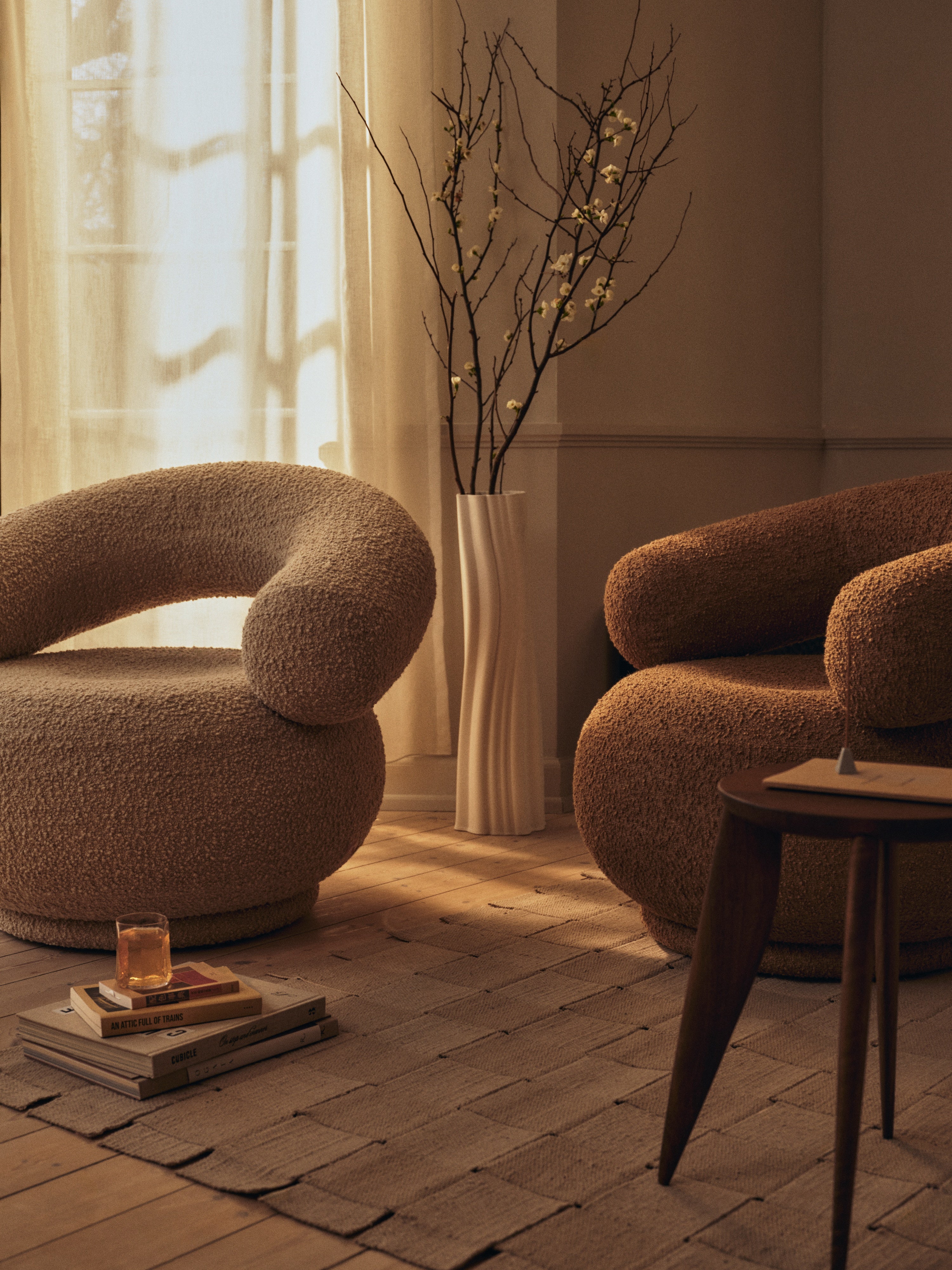 Sessel ORBO Kaffee Boucle
