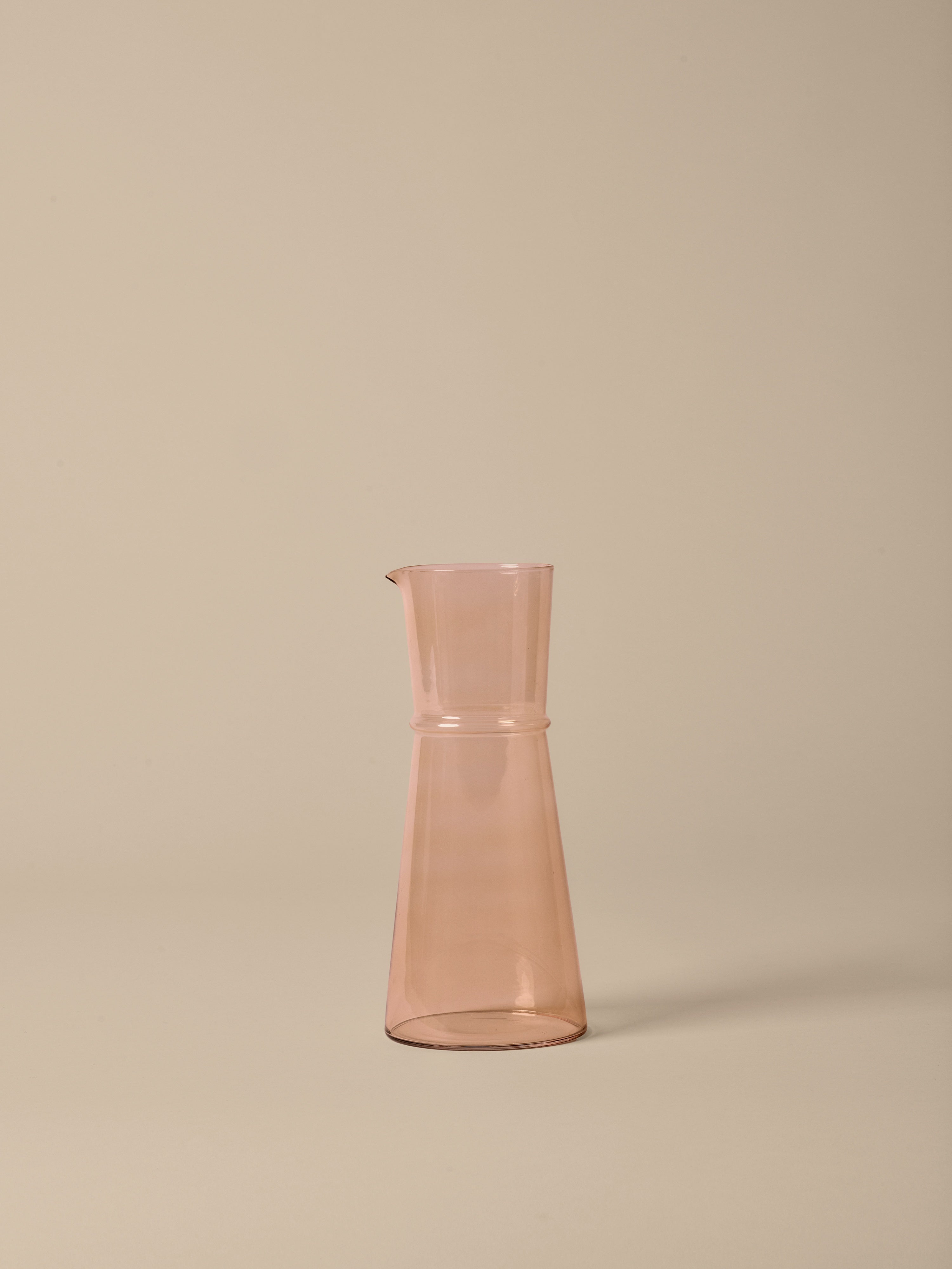 Glaskaraffe BOYA transparent rosa