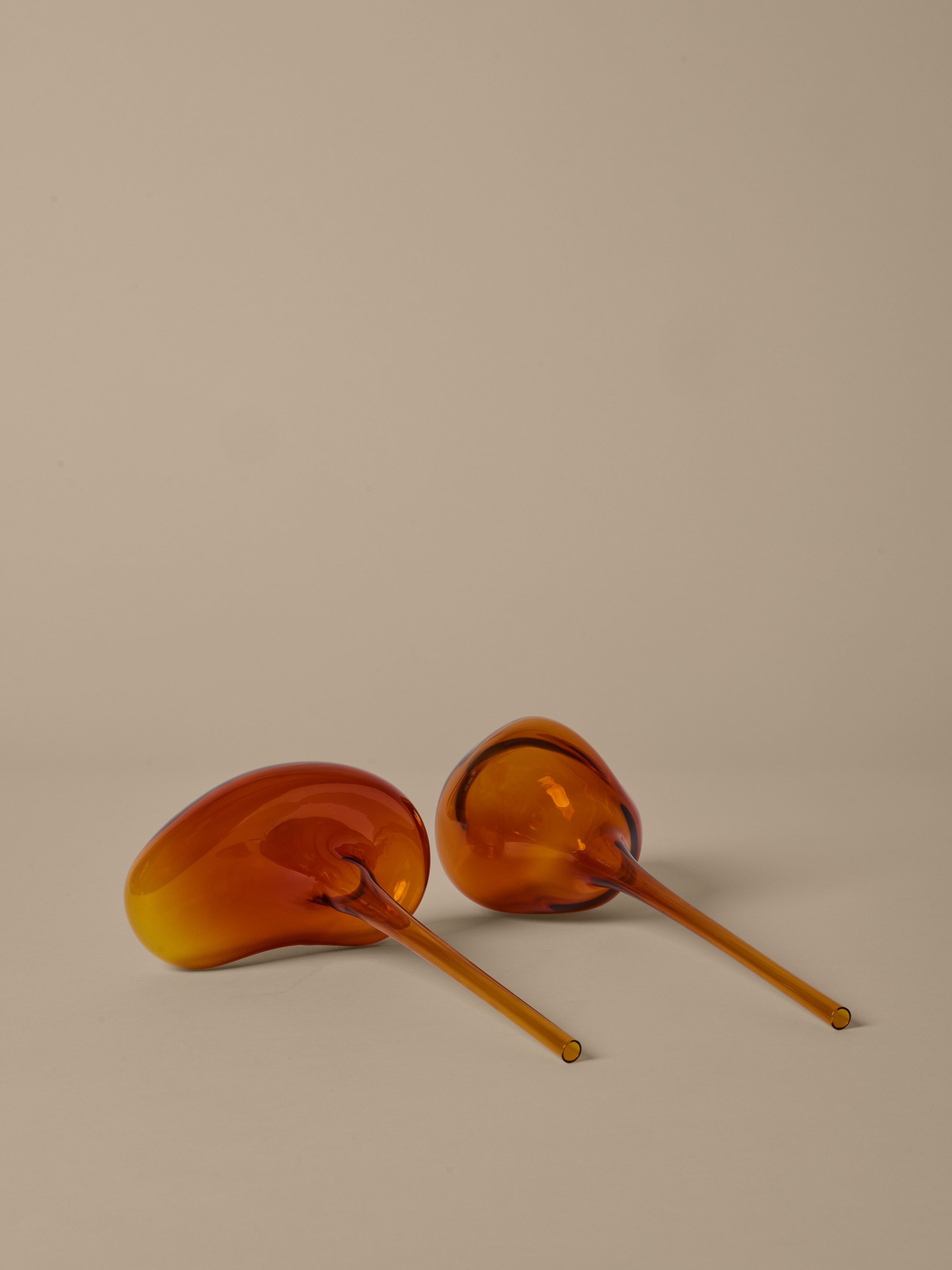 Bewässerungskugel-Set MERCURY bernsteinfarbenes Glas