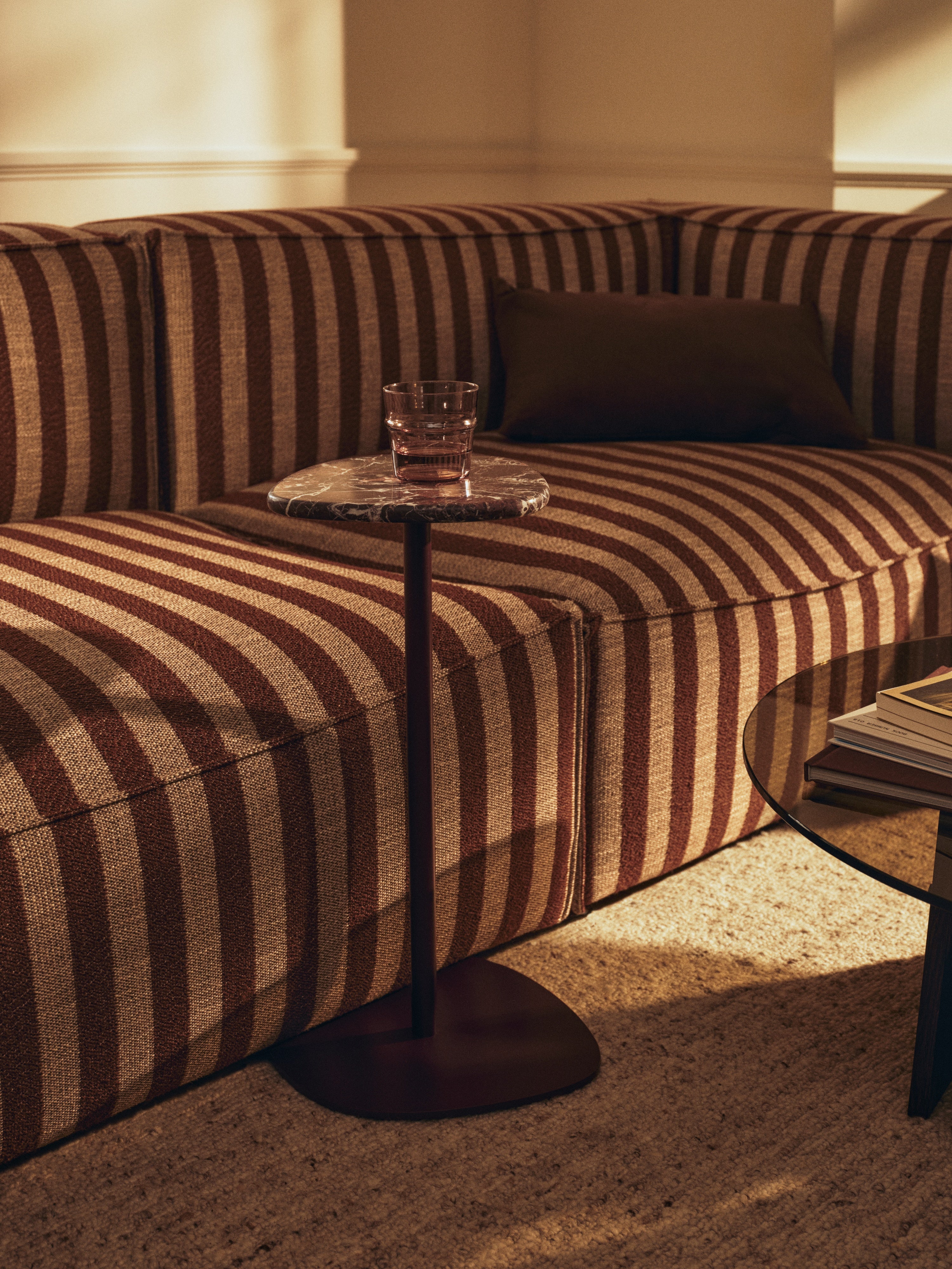 Modulares Sofa CATENA Louisiana - Endelement rechts sandfarben mit gebrochenem Weiß