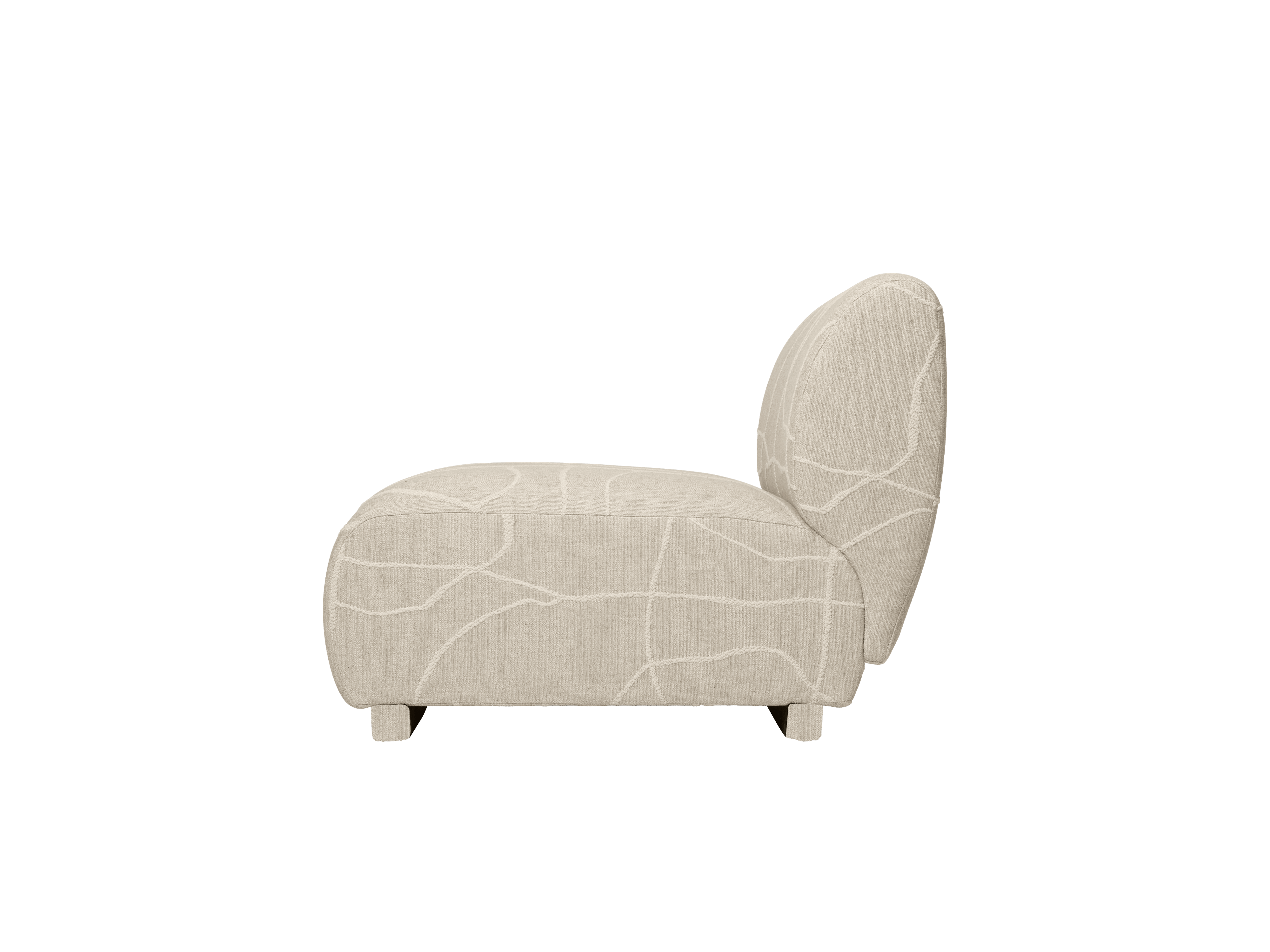 Modulares Sofa RICO Can Lis - mittleres Element in Sand mit Weiß