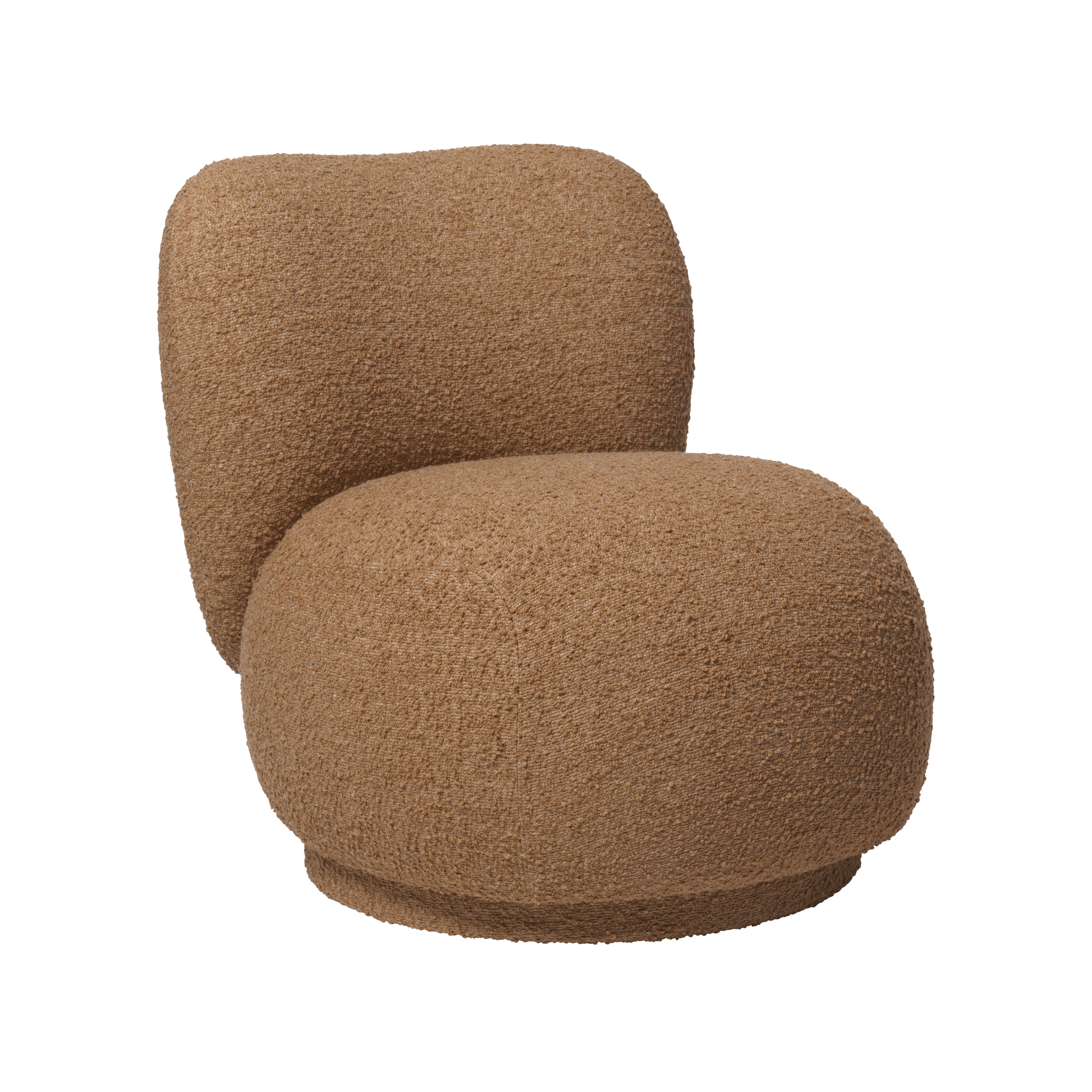 RICO PICCOLO LOUNGE Chair brown boucle