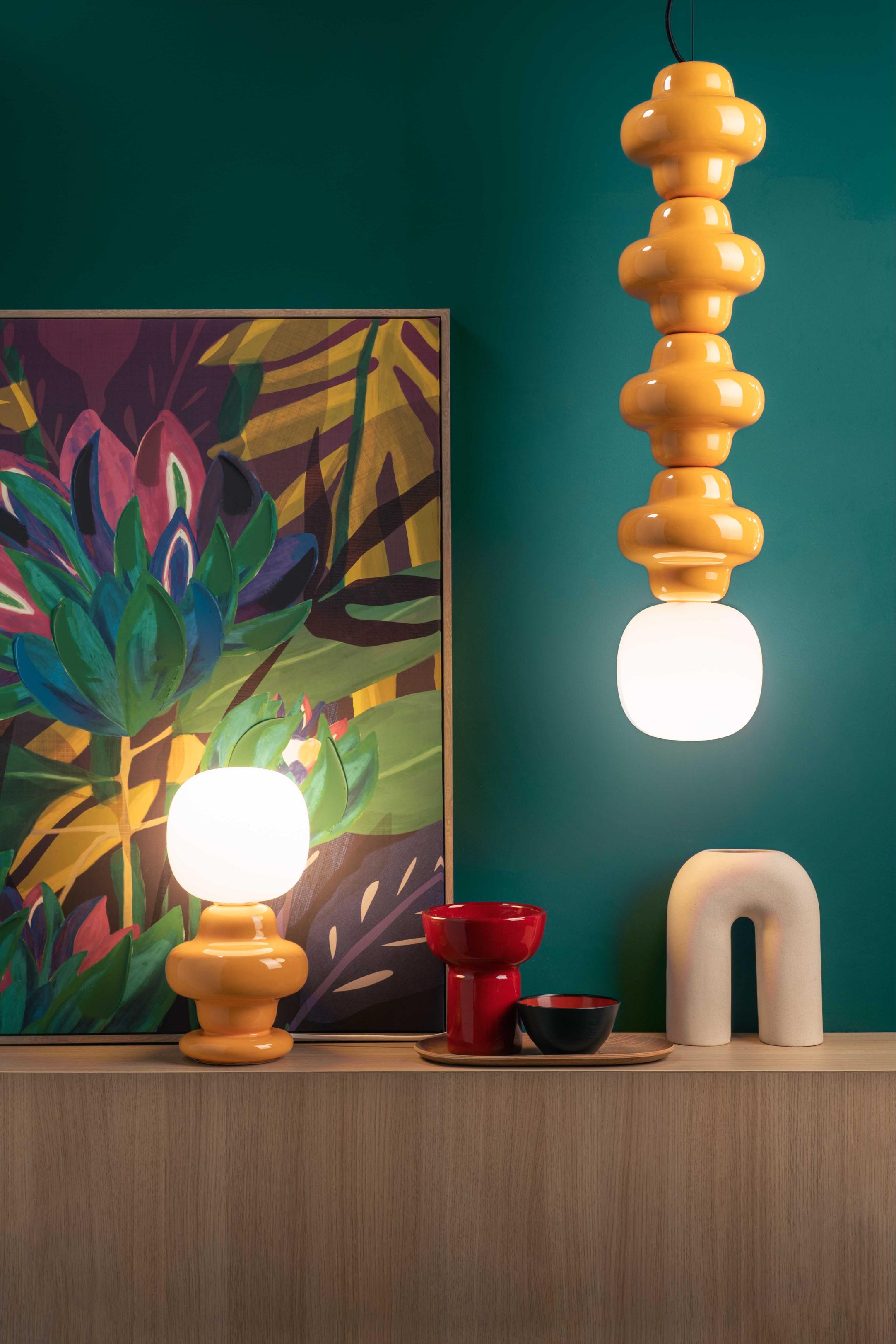COPACABANA mocha ceramic table lamp