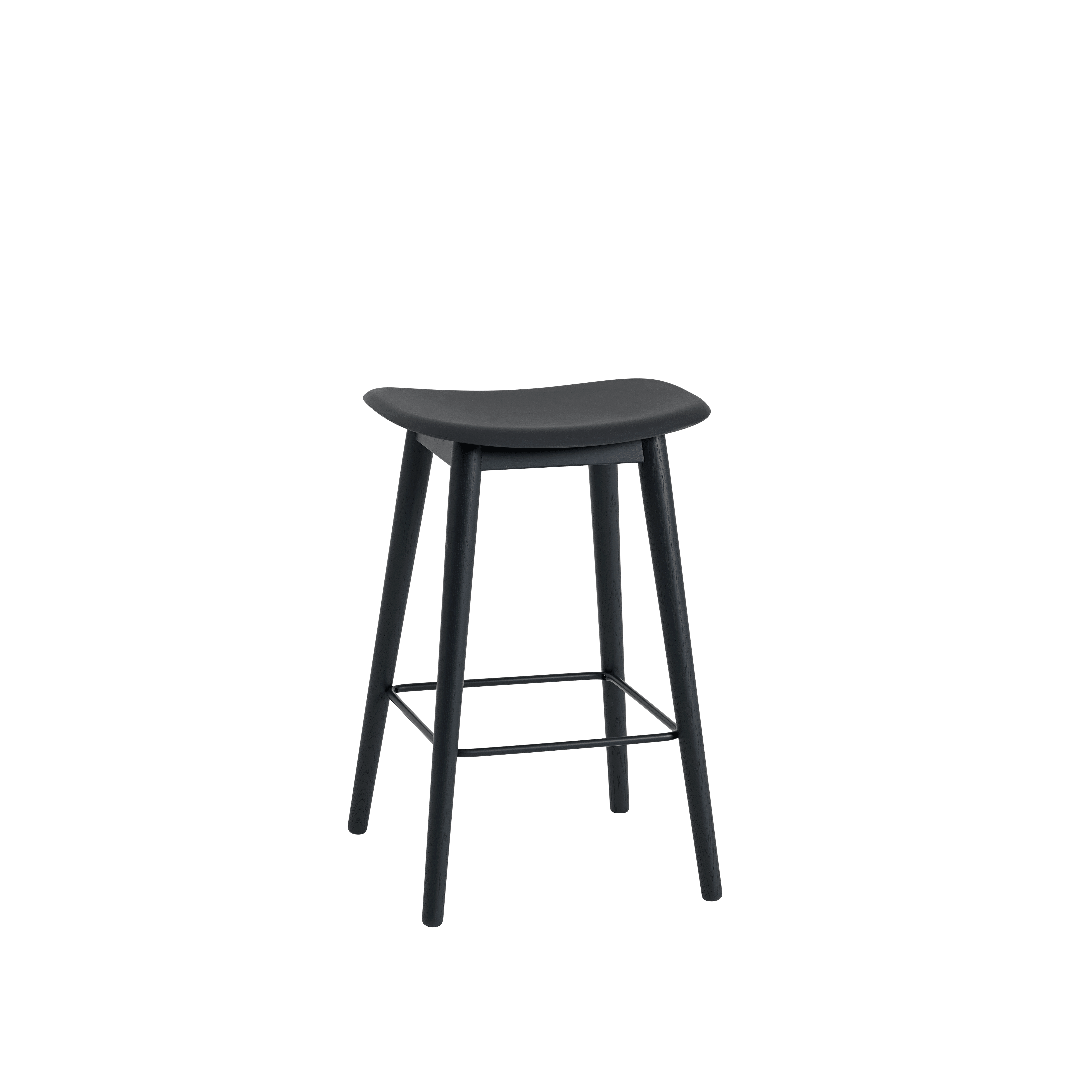 Customized FIBER Stool with Wooden Base