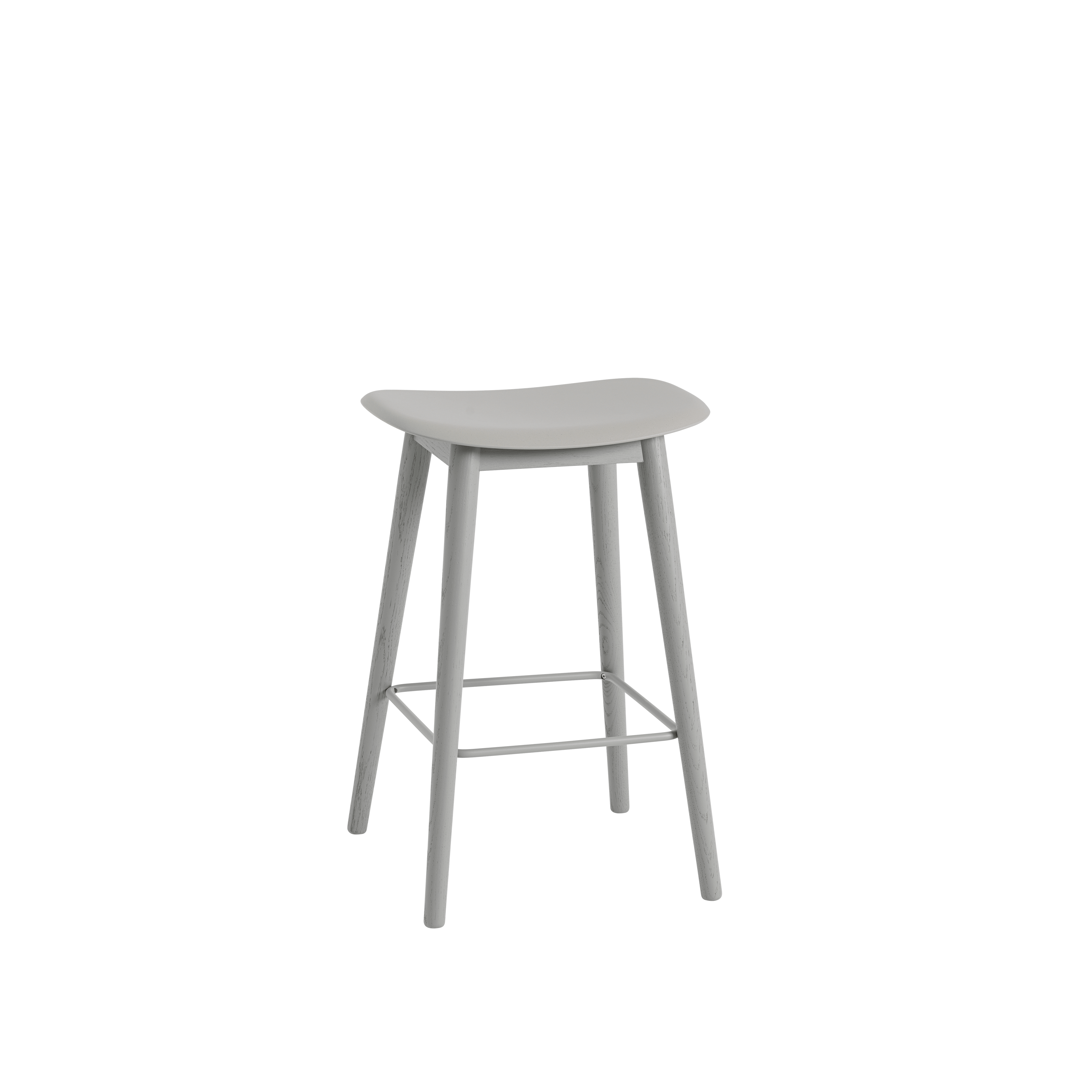 Customized FIBER Stool with Wooden Base