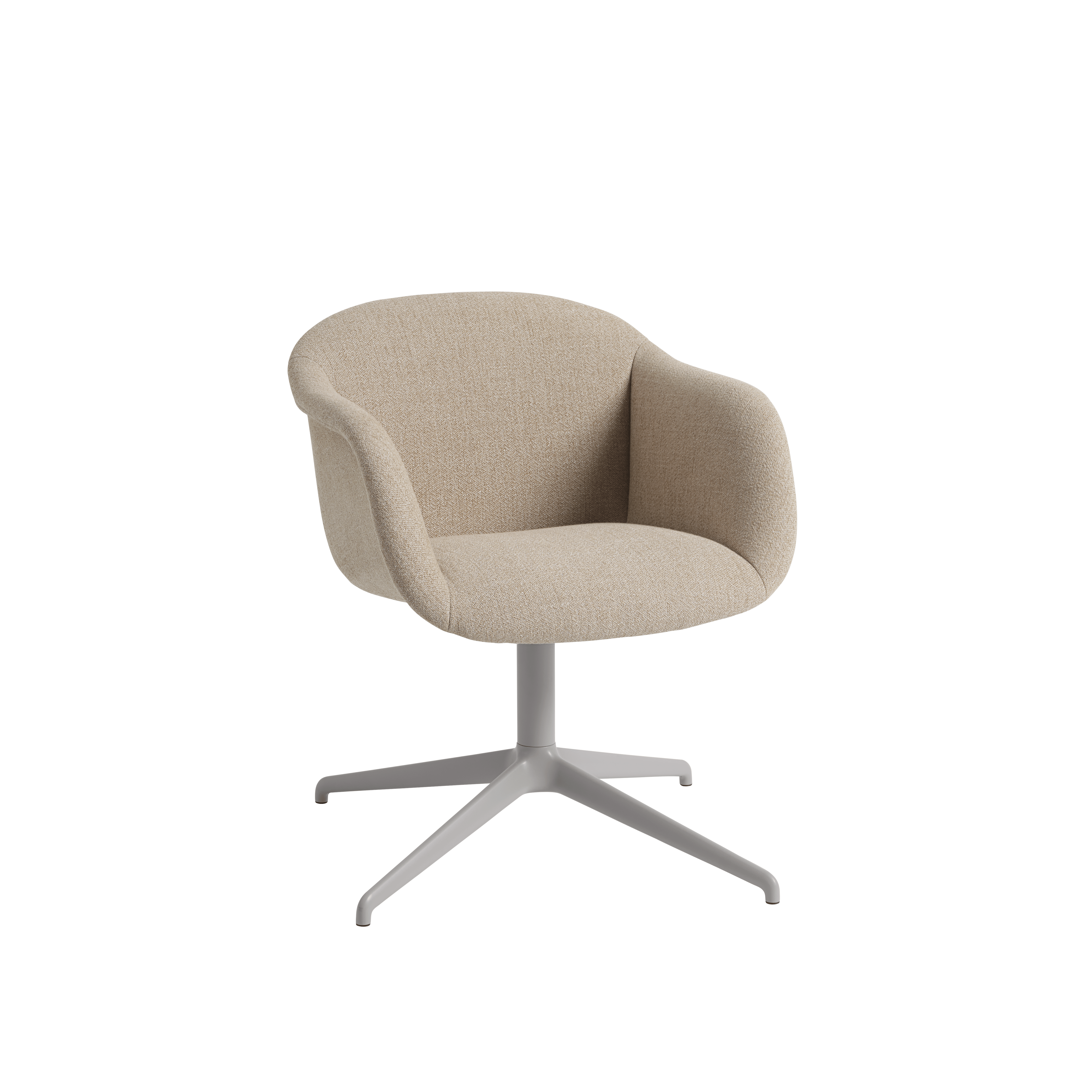 FIBER SOFT customizable swivel chair with armrests