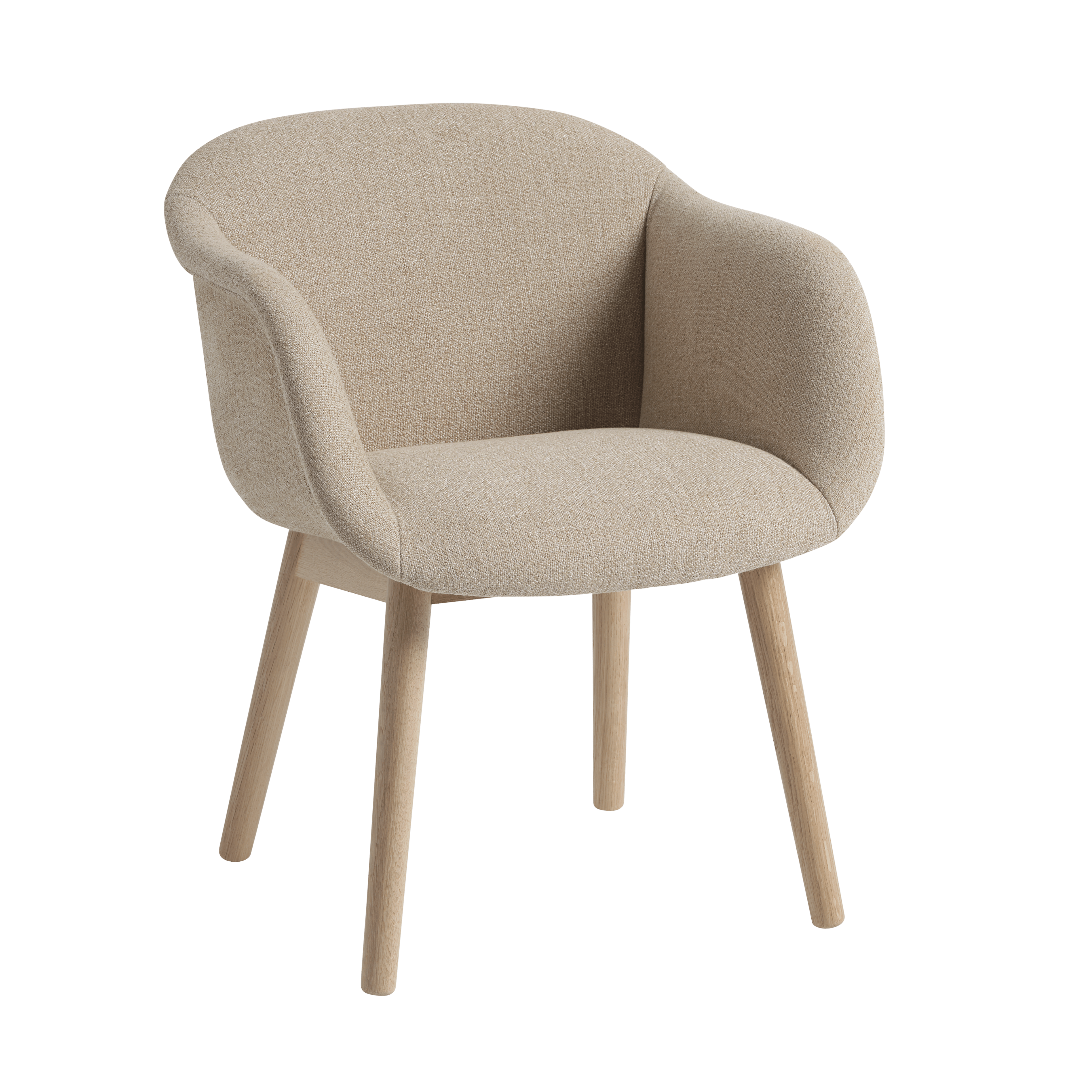 Personalisierbarer FIBER SOFT Stuhl mit Holzgestell