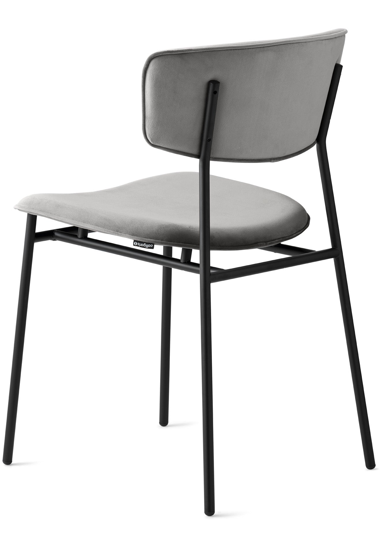 FIFTIES upholstered chair with a black base