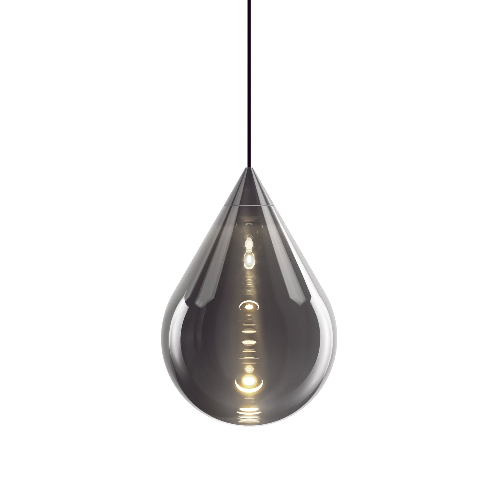 Lampa wisząca FLARE BEAD srebrny klosz