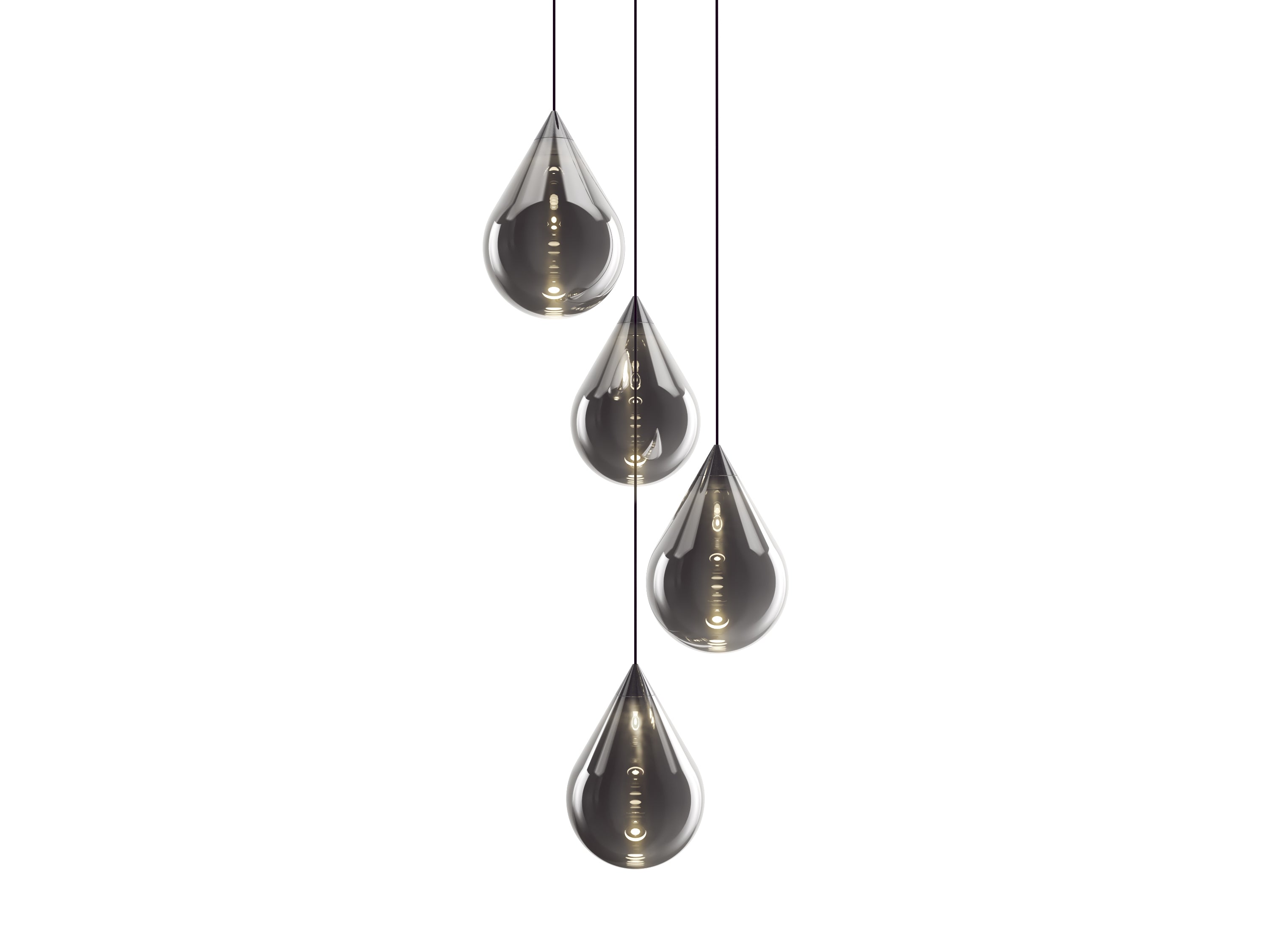 Lampa wisząca FLARE BEAD srebrny klosz