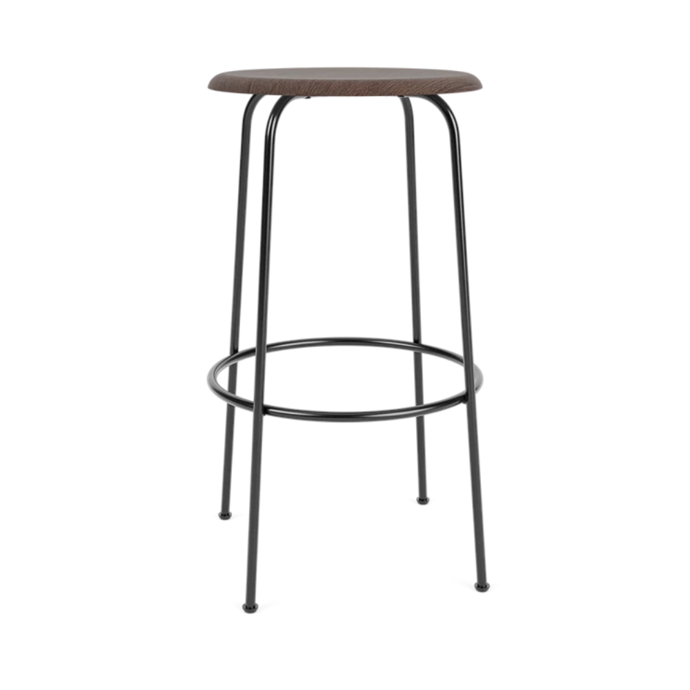 AFTEROOM stool dark oak veneer with steel base [Julia]