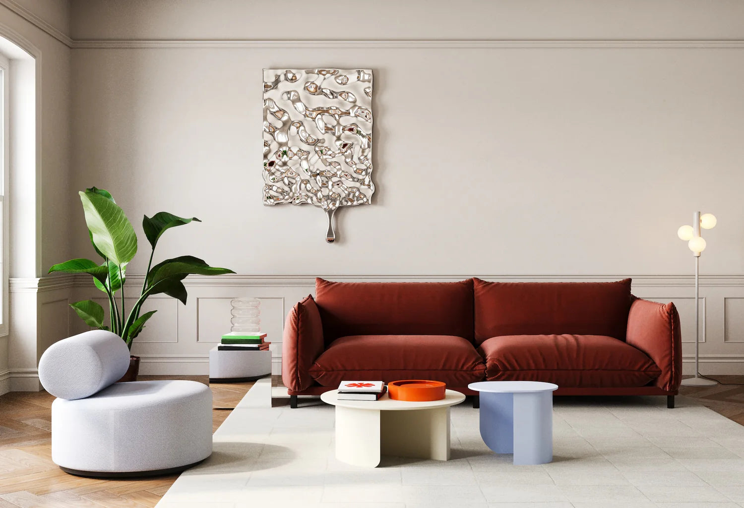 Kaffeetisch PLATEAU hellblau