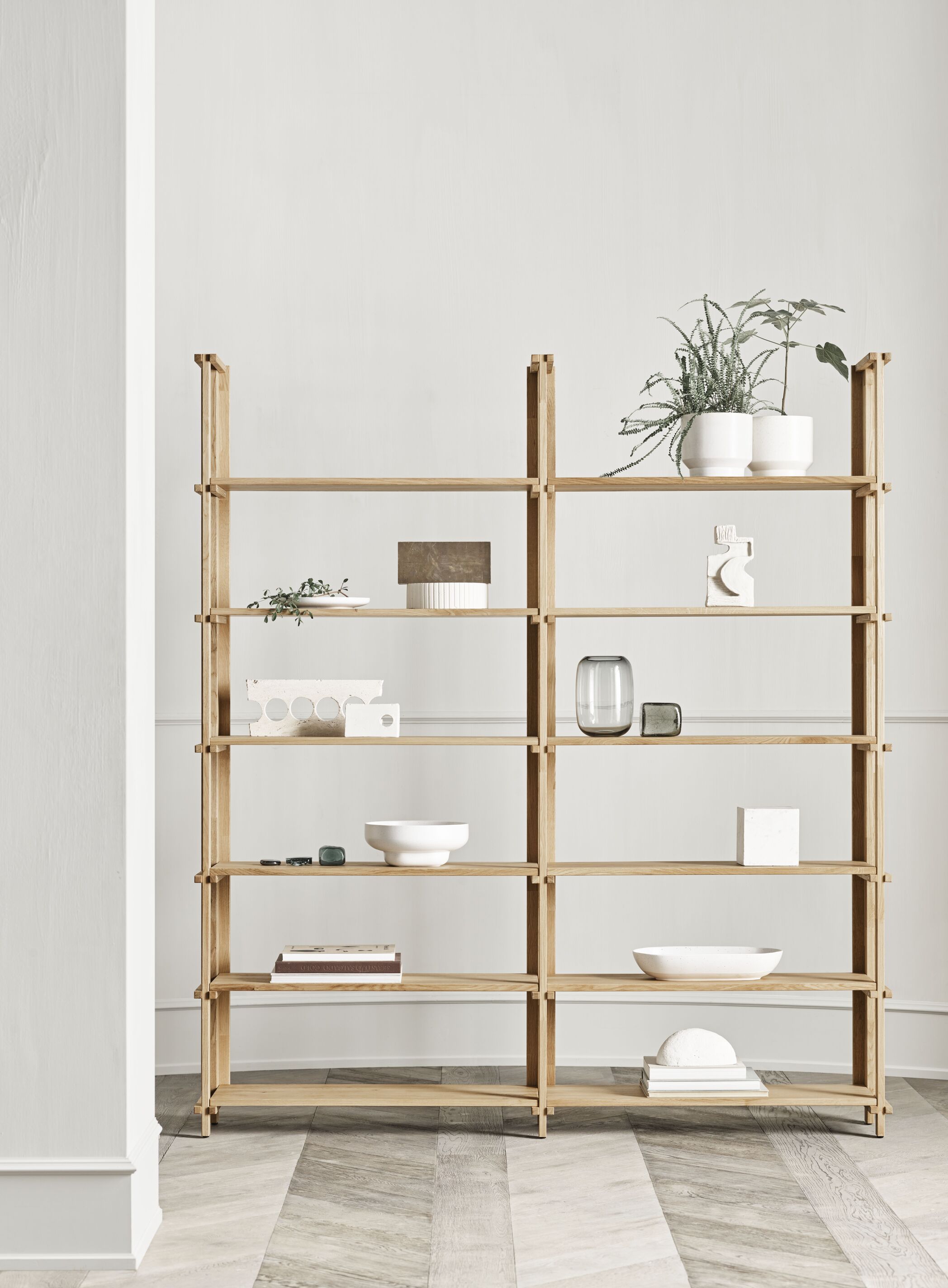 Friedman bookcase bleached oak wood