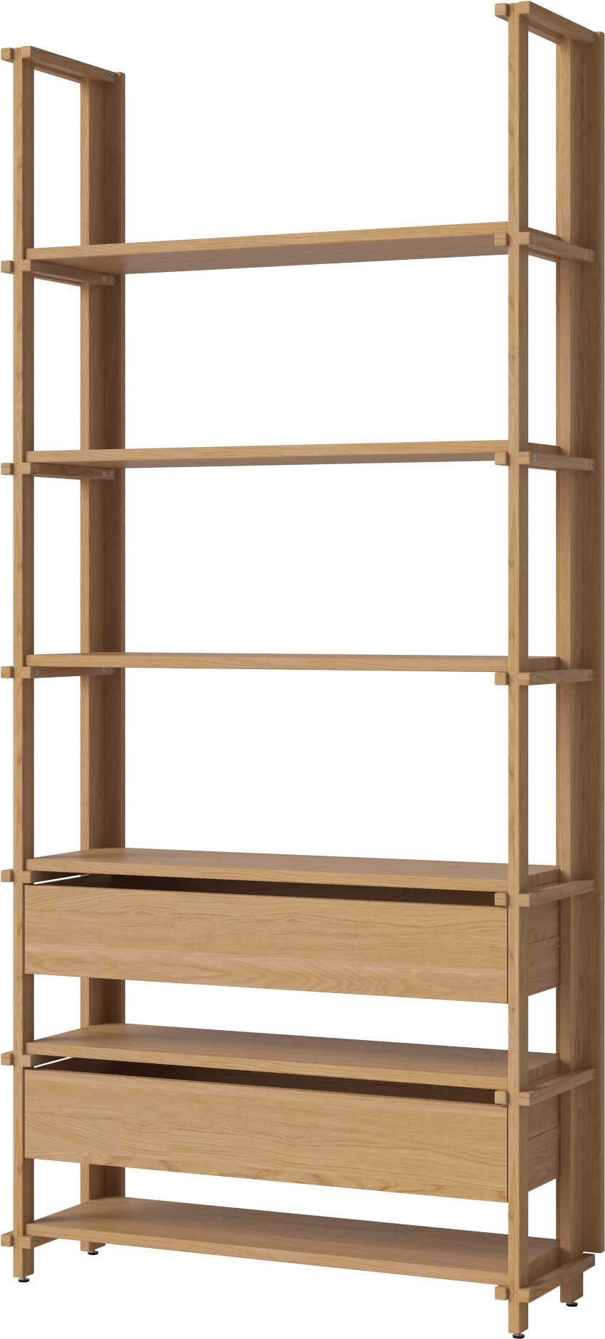 Ein Rack mit Schubladen Friedman Eiche Holz