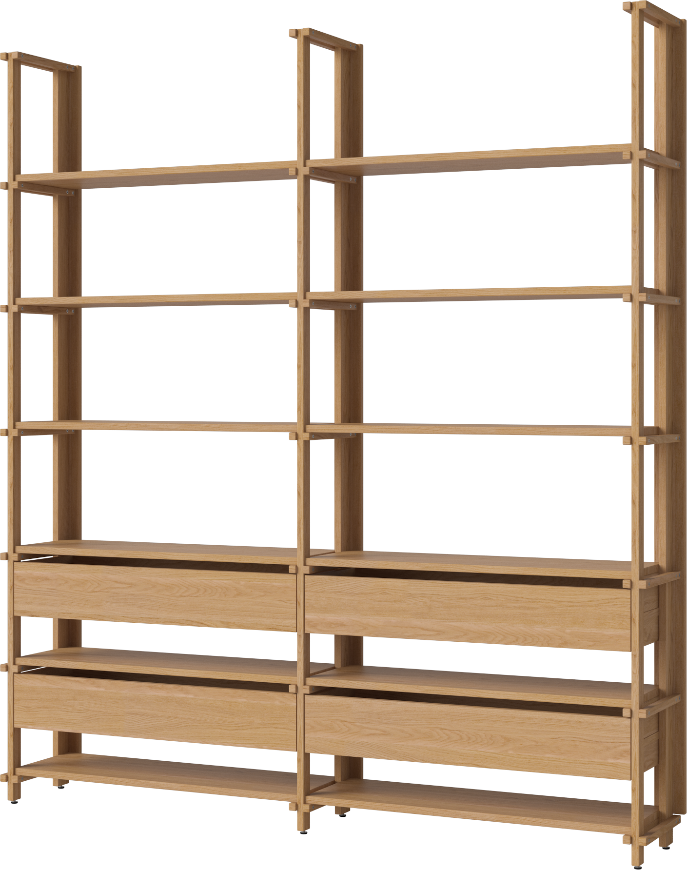 Ein Rack mit Schubladen Friedman Eiche Holz