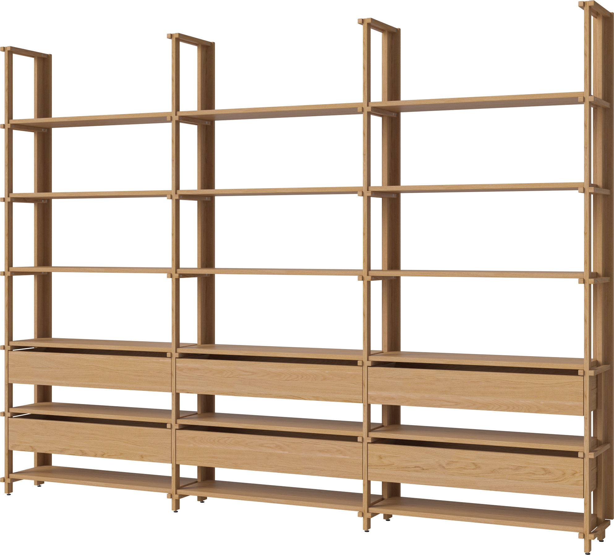 Ein Rack mit Schubladen Friedman Eiche Holz