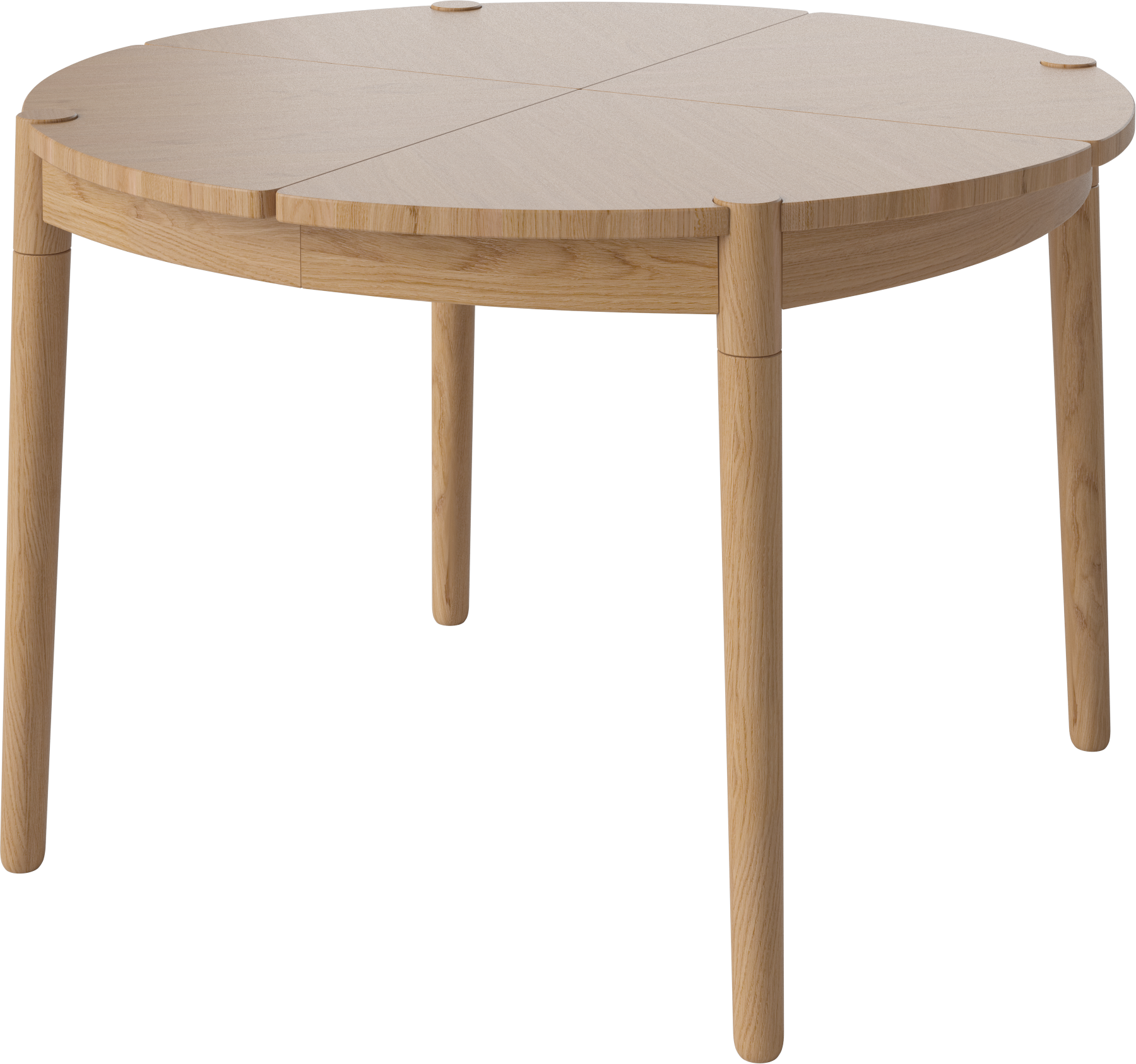 Round Fusion Fusion Table Oak wood