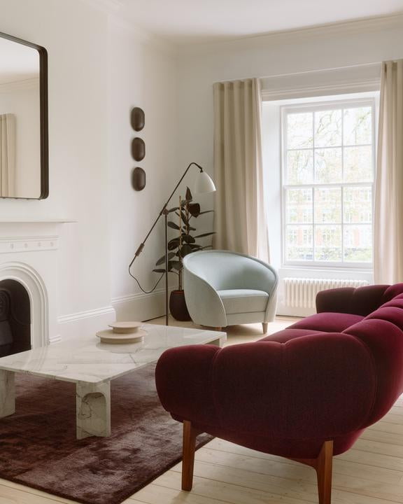 BESTLITE BL4 Floor Lamp in Brass with Gray Shade