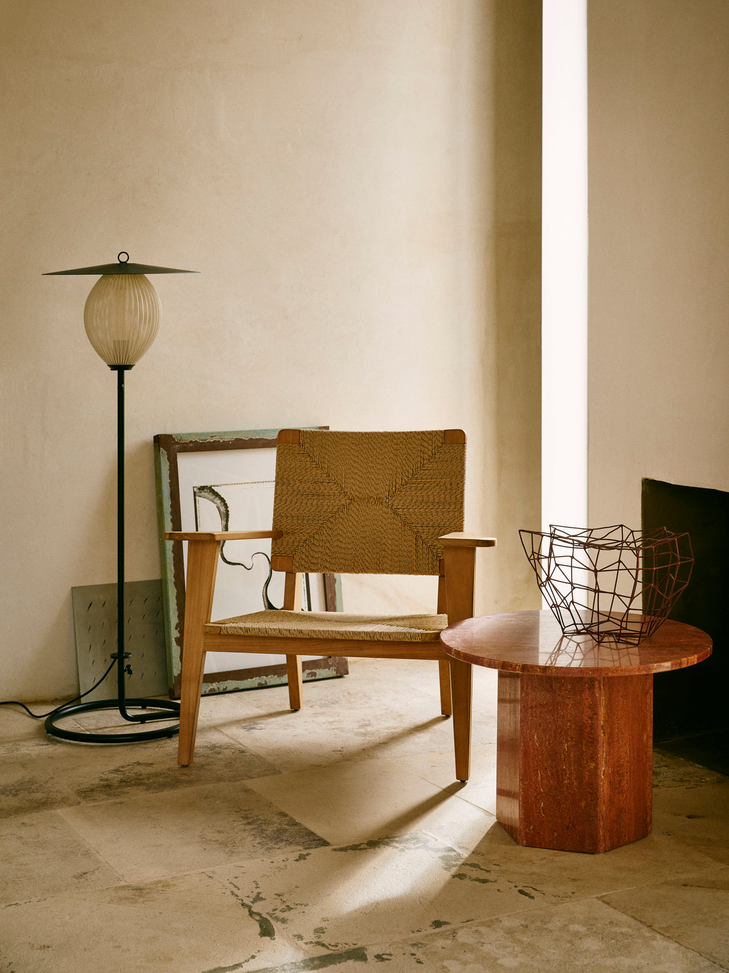 Outdoor floor lamp SATELLITE white