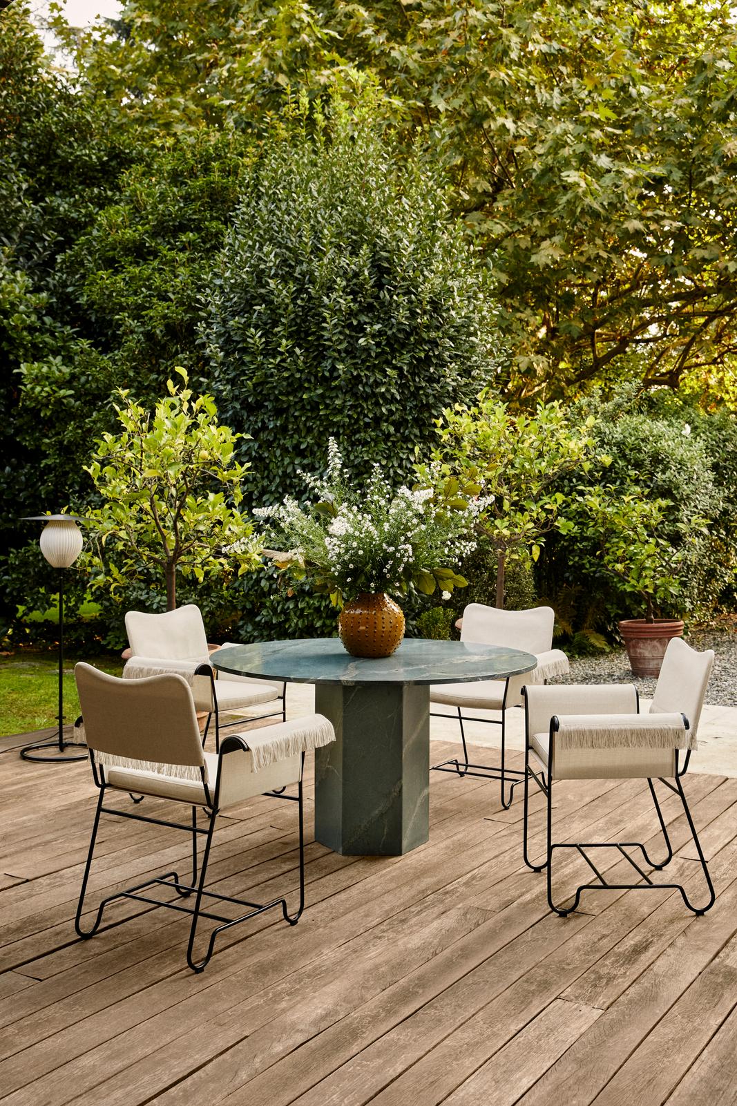 EPIC Green Quartz Round Garden Table
