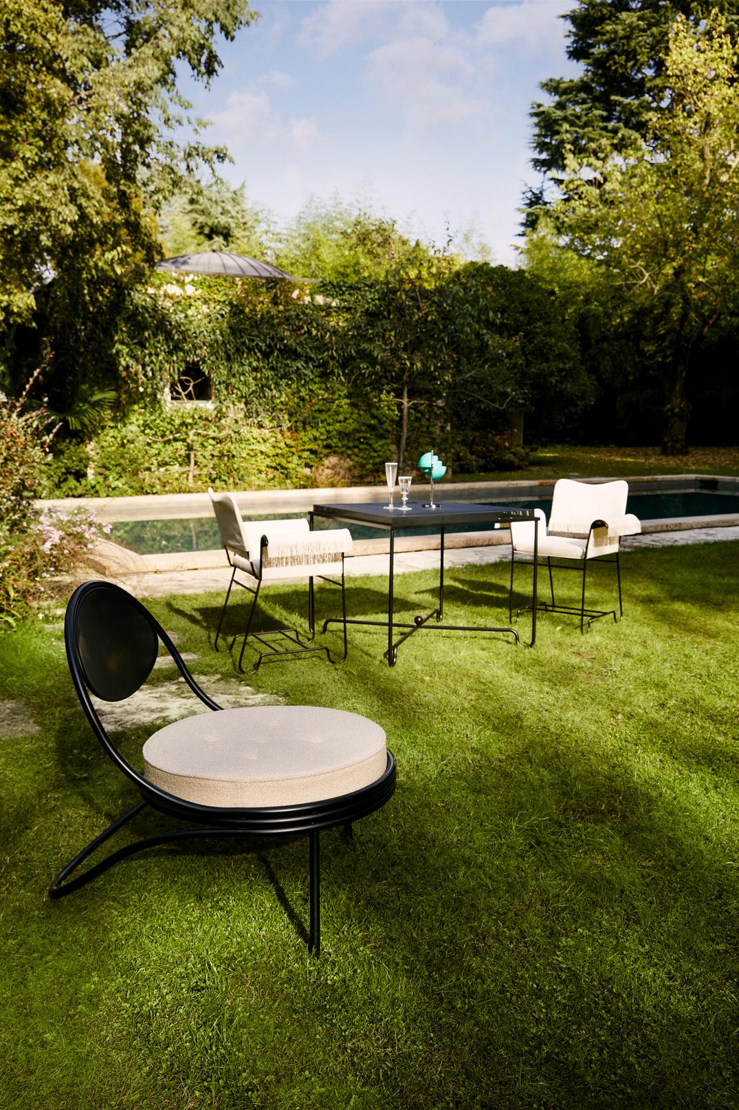 Gartentisch TROPIQUE schwarze Stahl