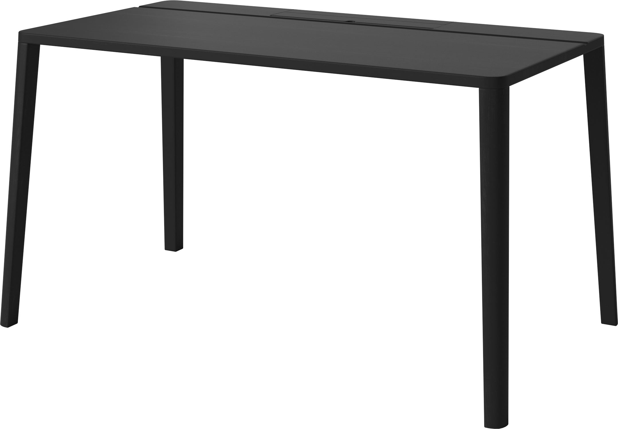 Graceful desk black oak wood