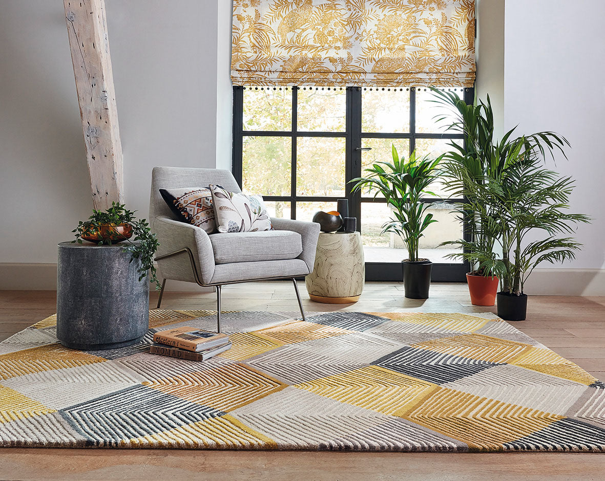RHYTHM SAFFRON Teppich beige und gelb