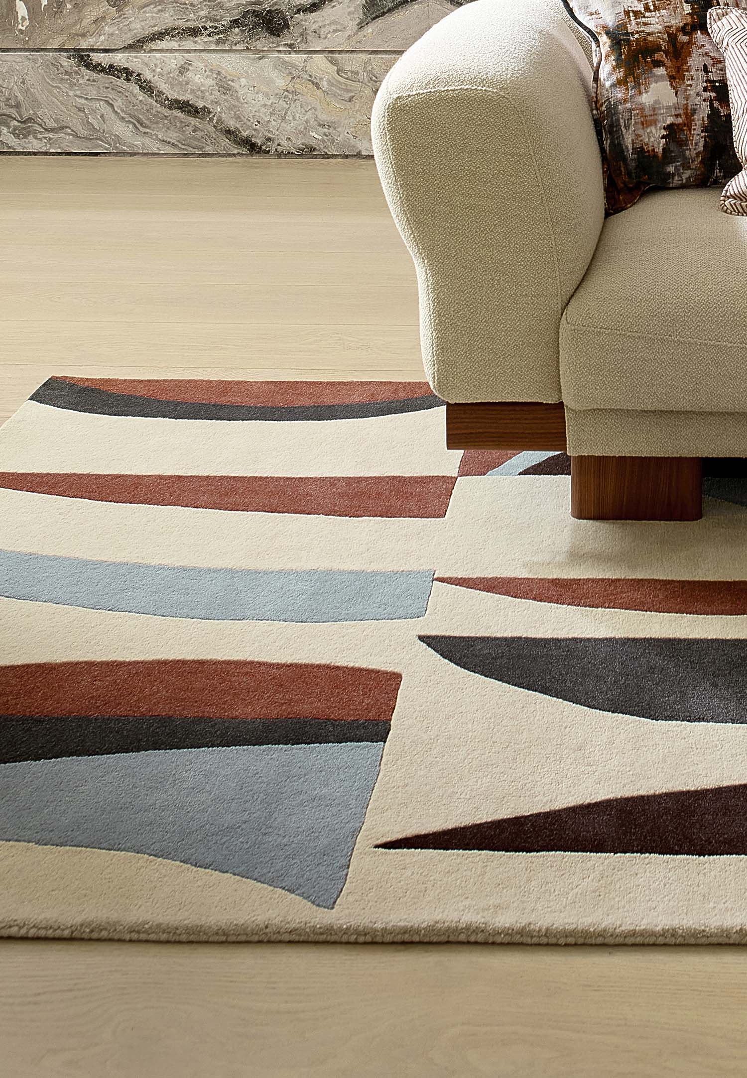 TORILLO CORNFLOWER WALNUT rug beige-brown