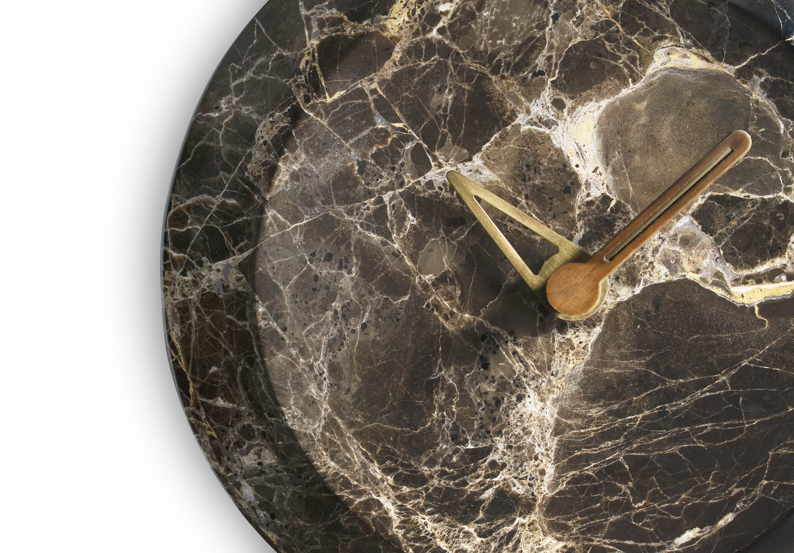 Wanduhr BARI brauner Marmor