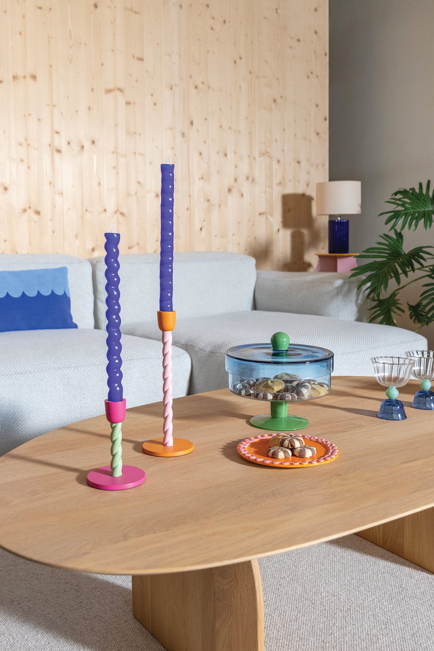 Duo Blue and Green Bowl with Lid