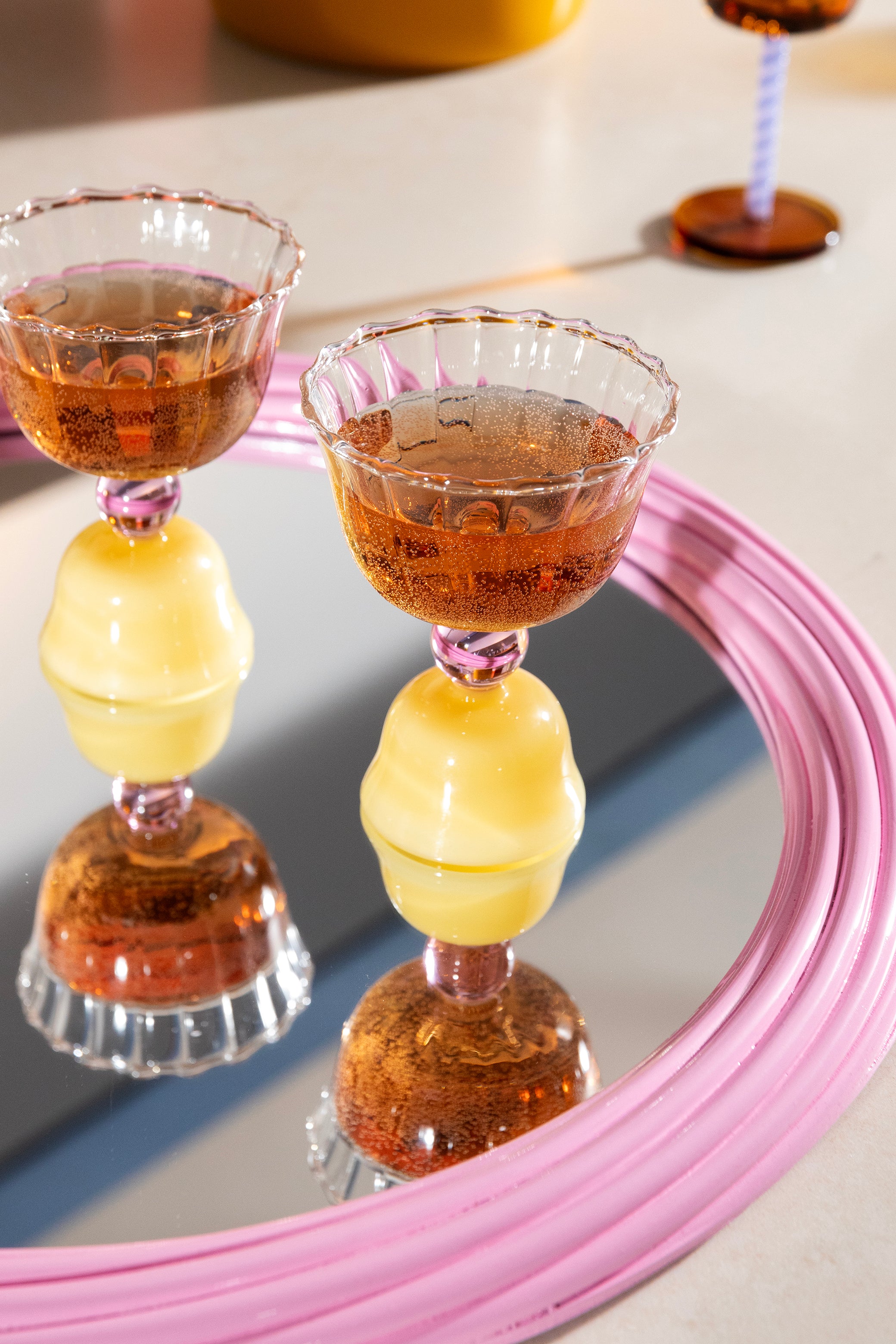 Round Mirror CHURROS Pink