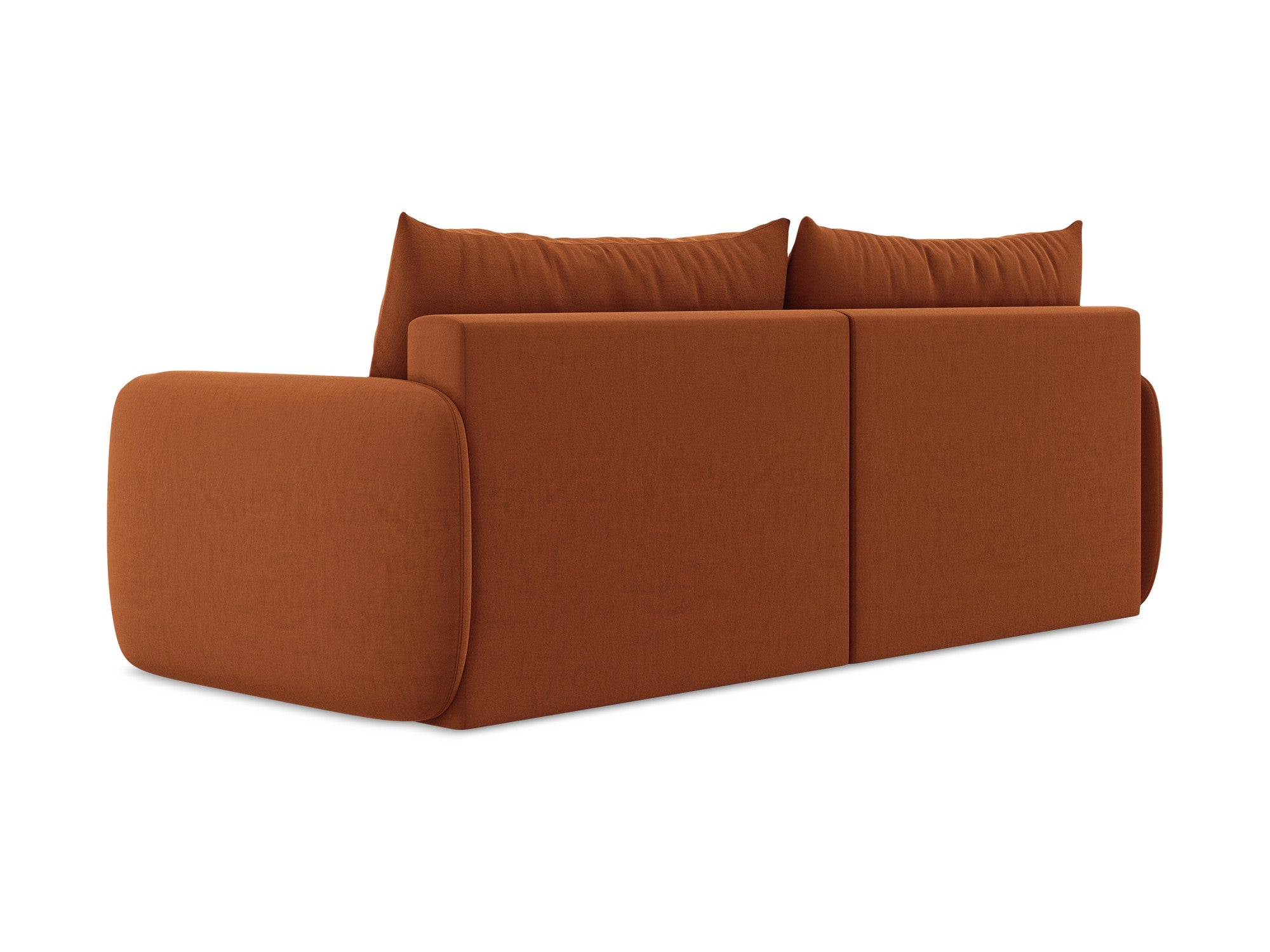 Velvet 3-Seater Sofa with Sleeping Function KALENA Terracotta