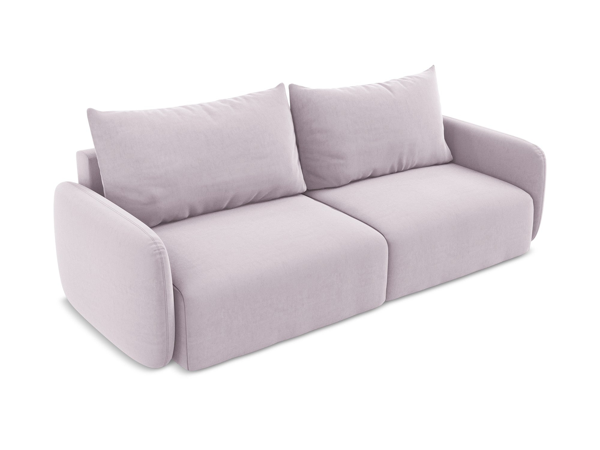 Sofa aus Samt für 3 Personen mit Schlaf-Funktion KALENA lavendel