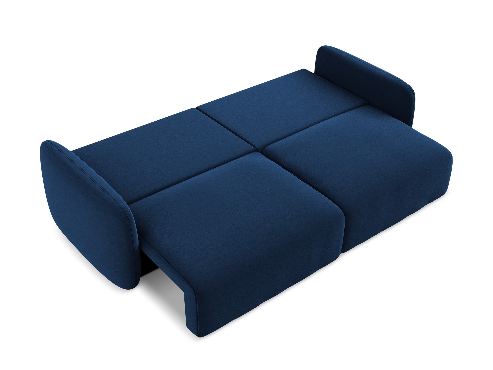 Velvet 3-Seater Sofa with Sleeping Function KALENA Royal Blue