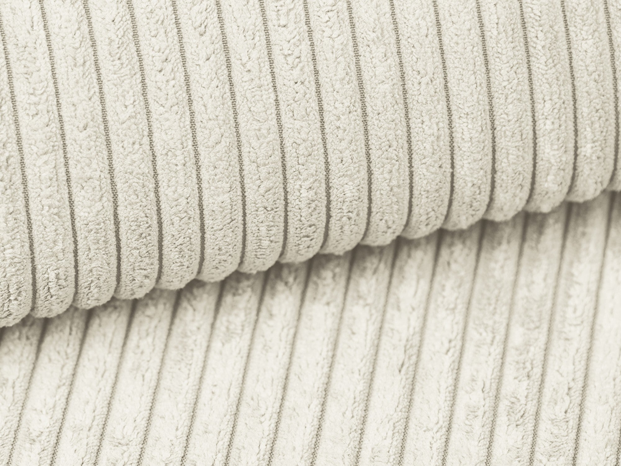 Sofa für 3 Personen mit Schlaf-Funktion KALENA hellbeige Cord