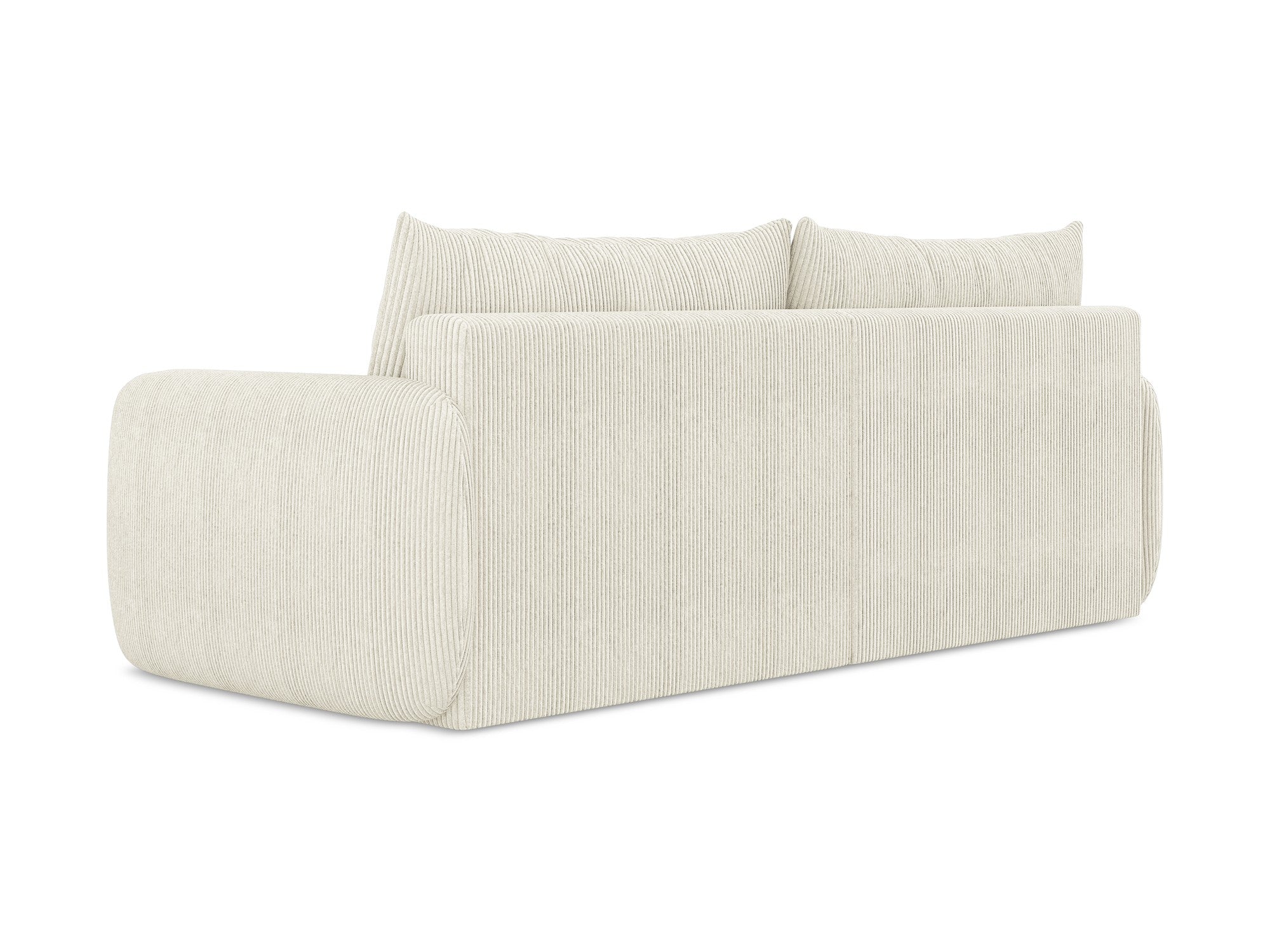 Sofa für 3 Personen mit Schlaf-Funktion KALENA hellbeige Cord