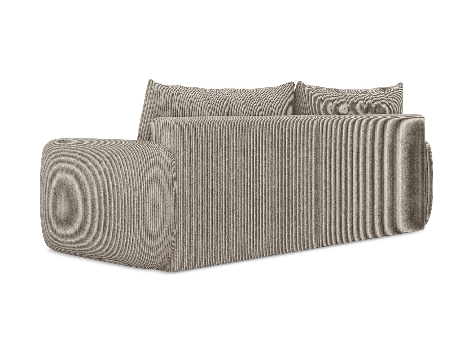 Sofa für 3 Personen mit Schlaf-Funktion KALENA dunkelbeige Cord