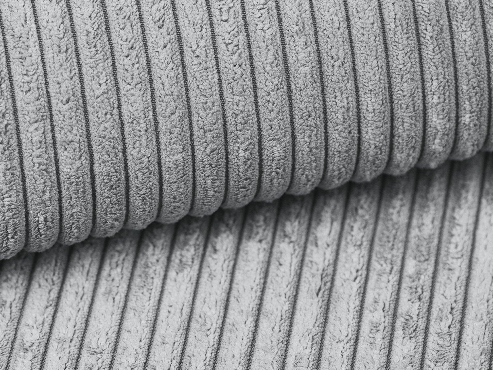 Sofa für 3 Personen mit Schlaf-Funktion KALENA hellgrau Cord