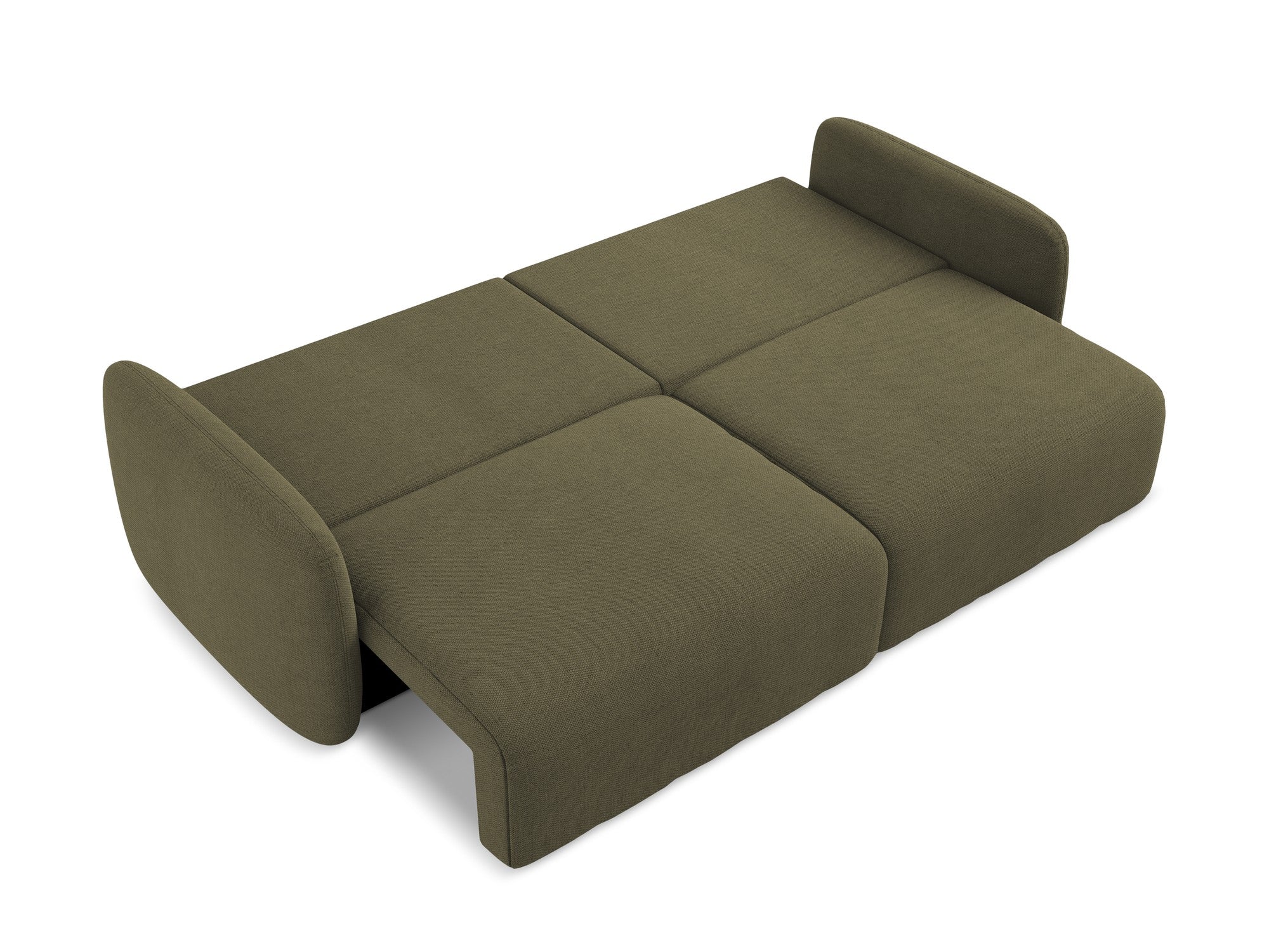 Sofa für 3 Personen mit Schlaf-Funktion KALENA olivgrün