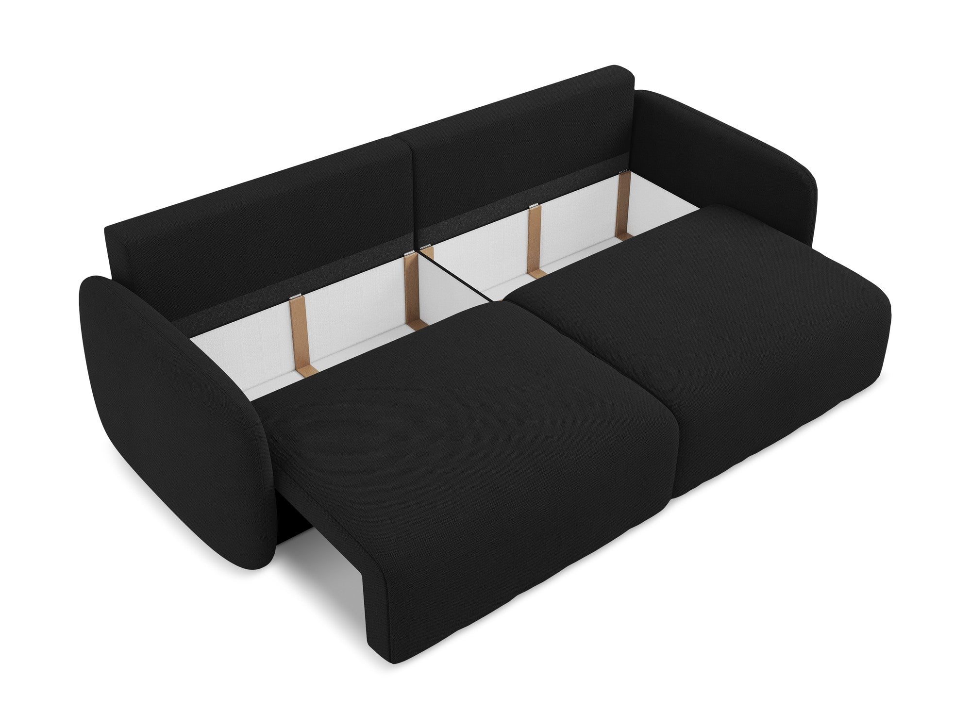 3-Seater Sofa with Sleeping Function KALENA Black
