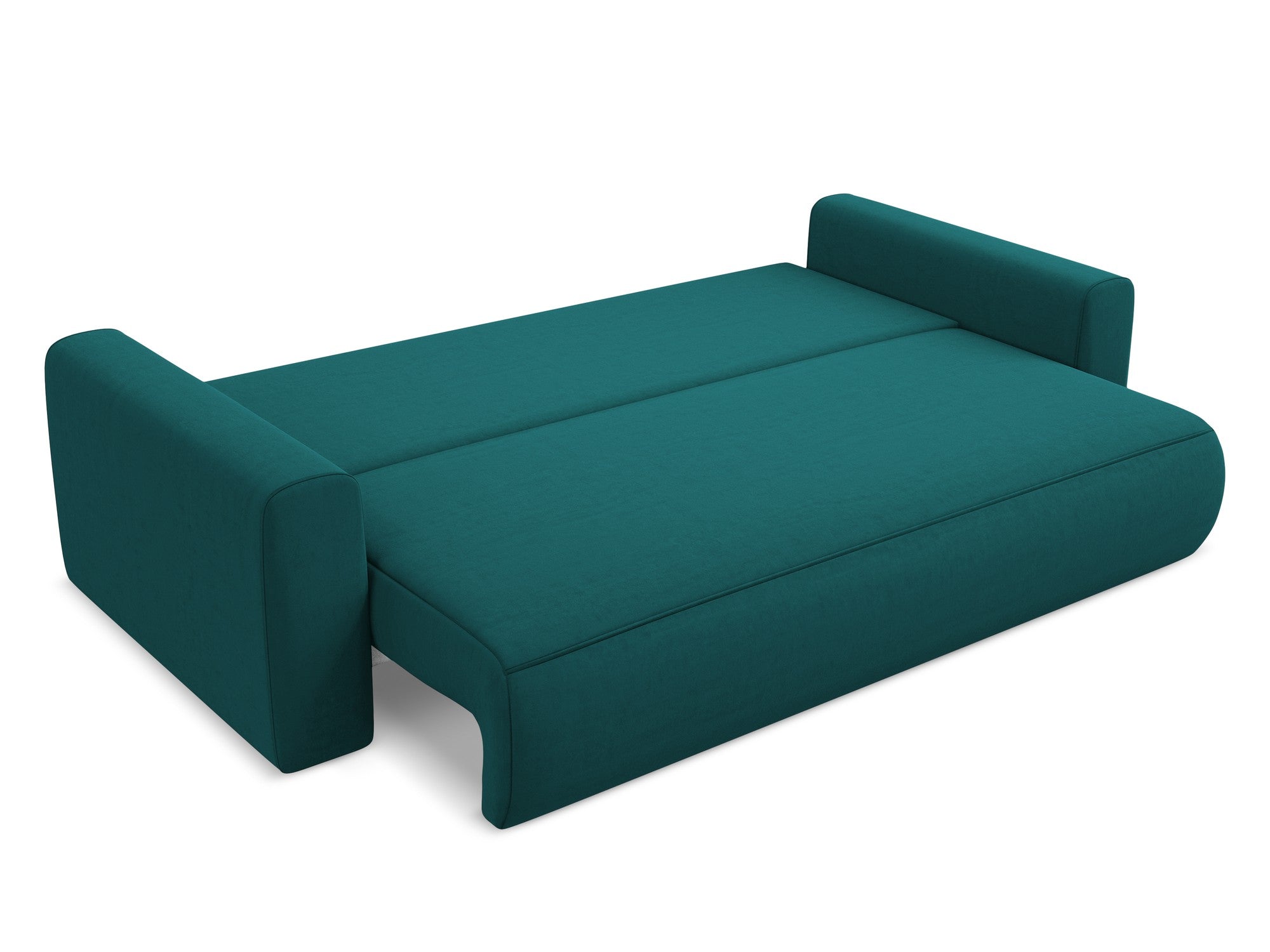 Sofa aus Samt für 3 Personen mit Schlaf-Funktion KAPUA in Meeresfarbe