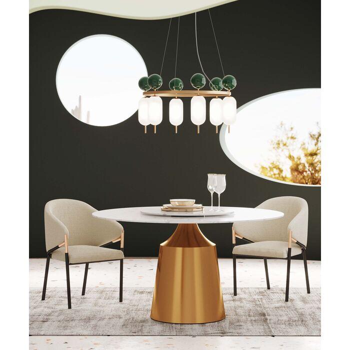 Charleston green hanging lamp with golden