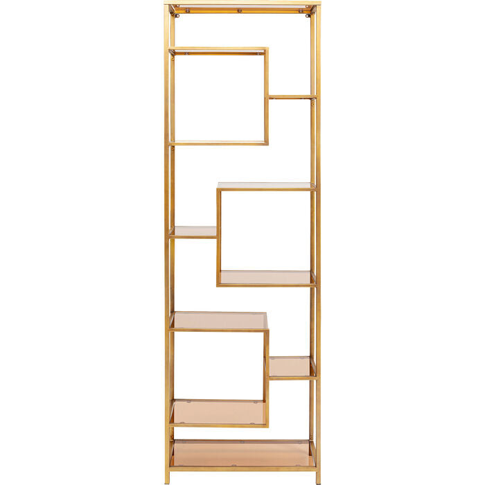 High golden loft shelf