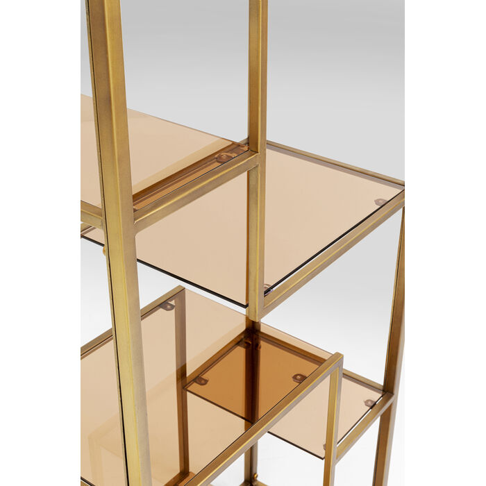 High golden loft shelf