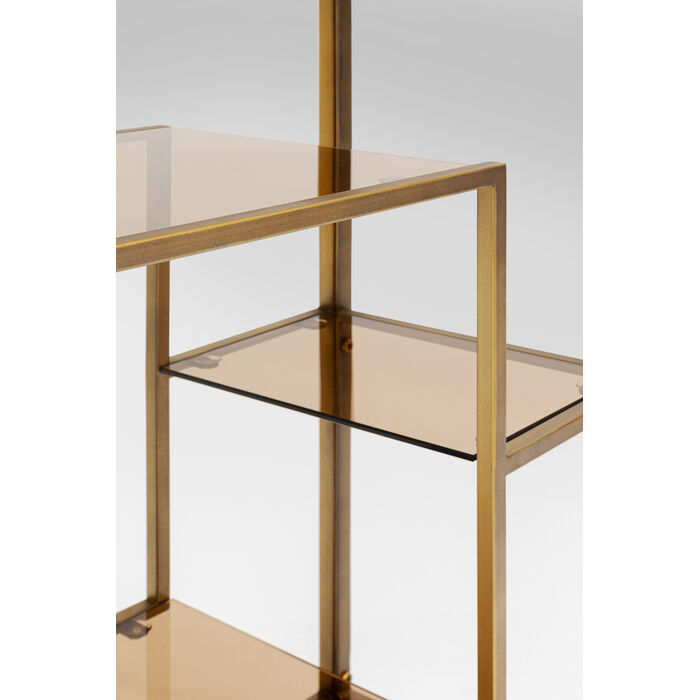 High golden loft shelf