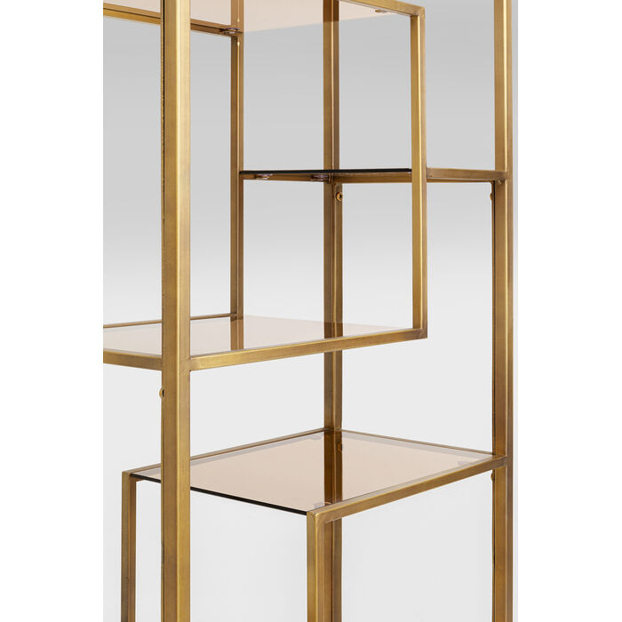 High golden loft shelf