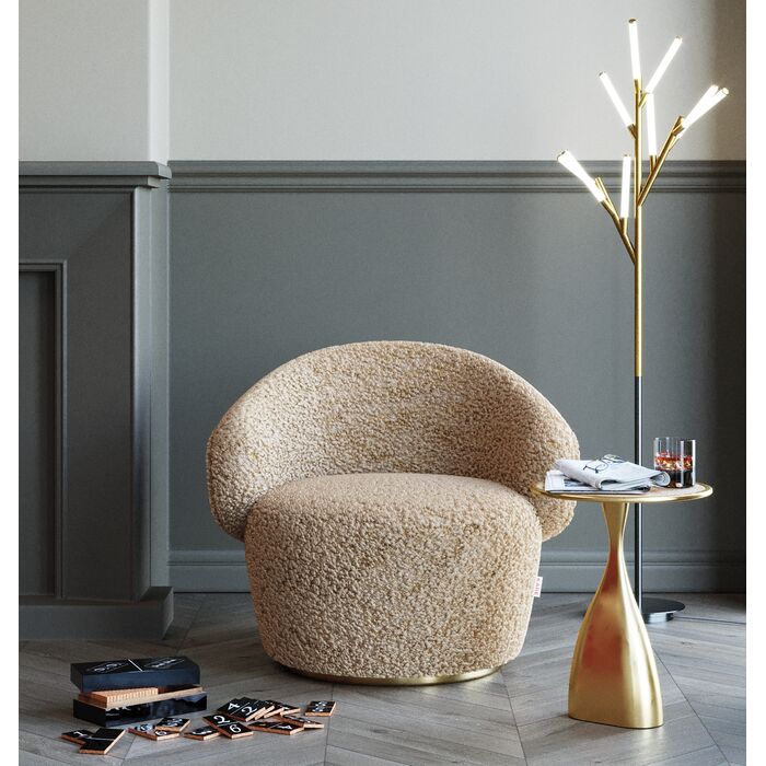 Carella Rotary Sessel beige Lamm